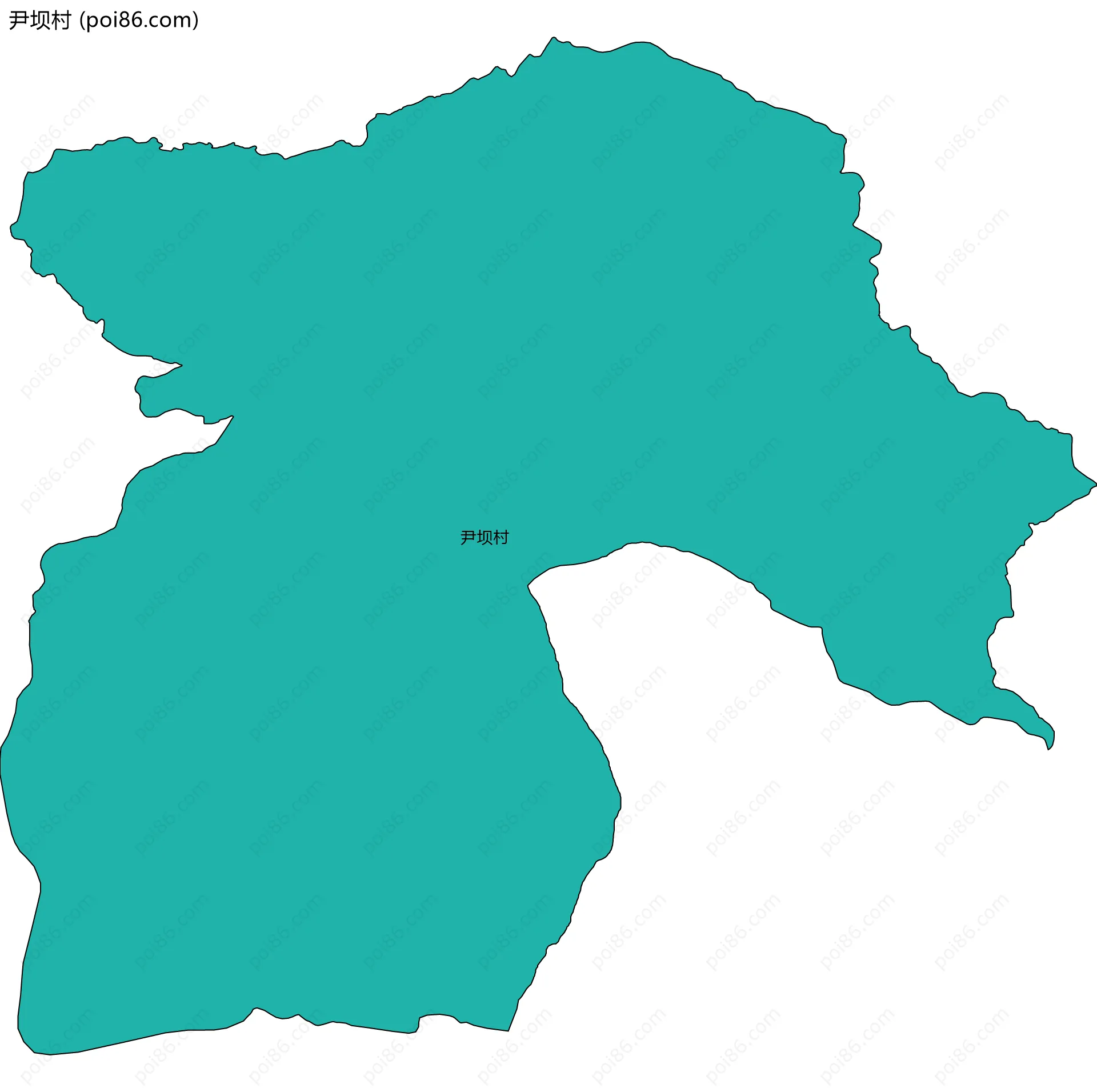 尹坝村边界地图