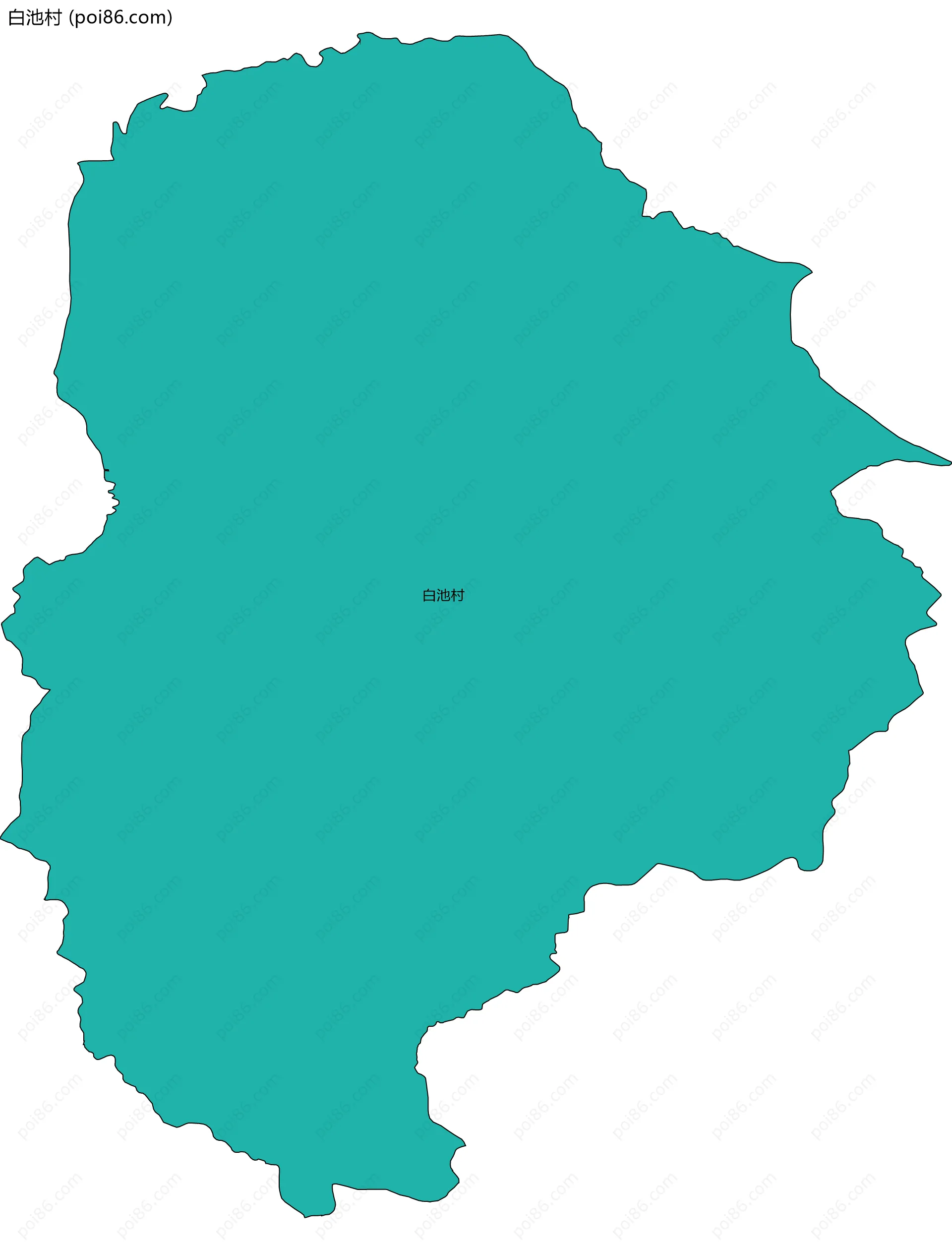 白池村边界地图