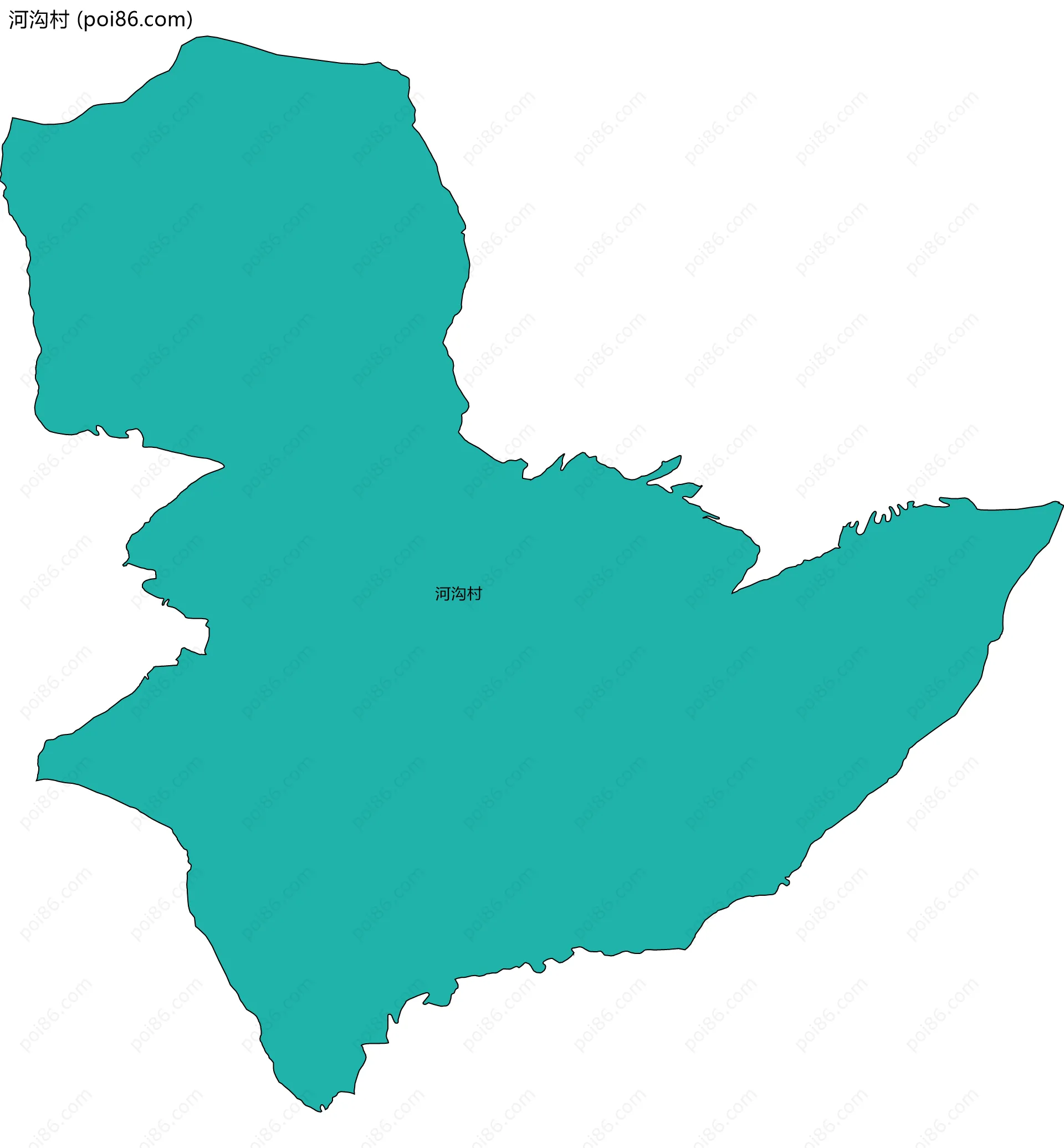 河沟村边界地图