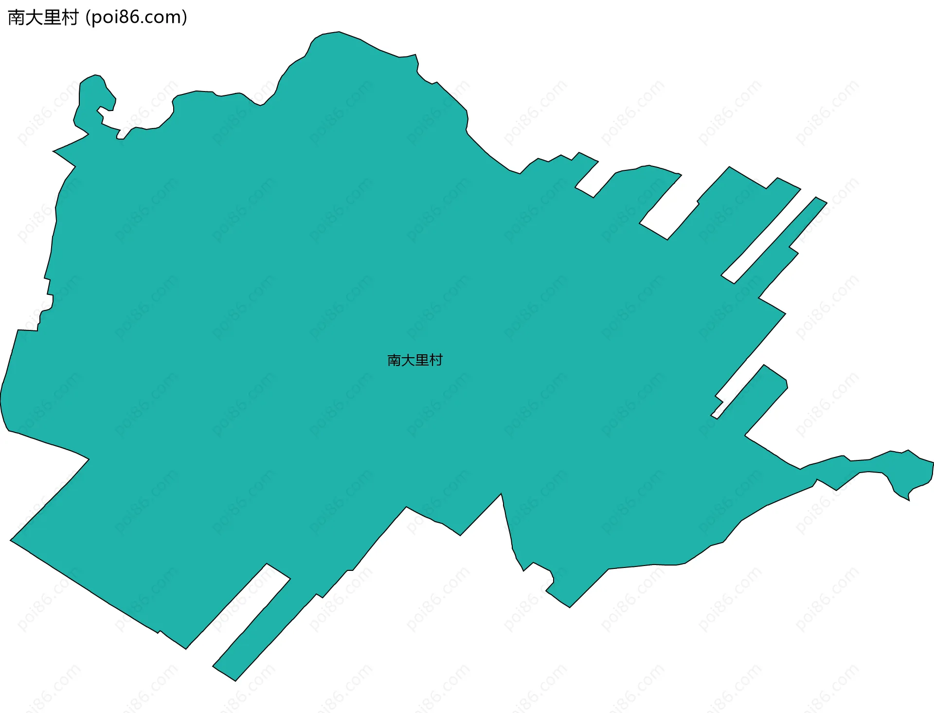 南大里村边界地图
