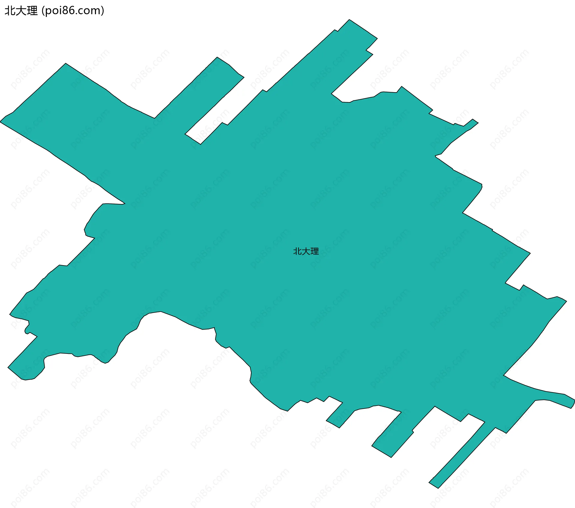 北大理边界地图