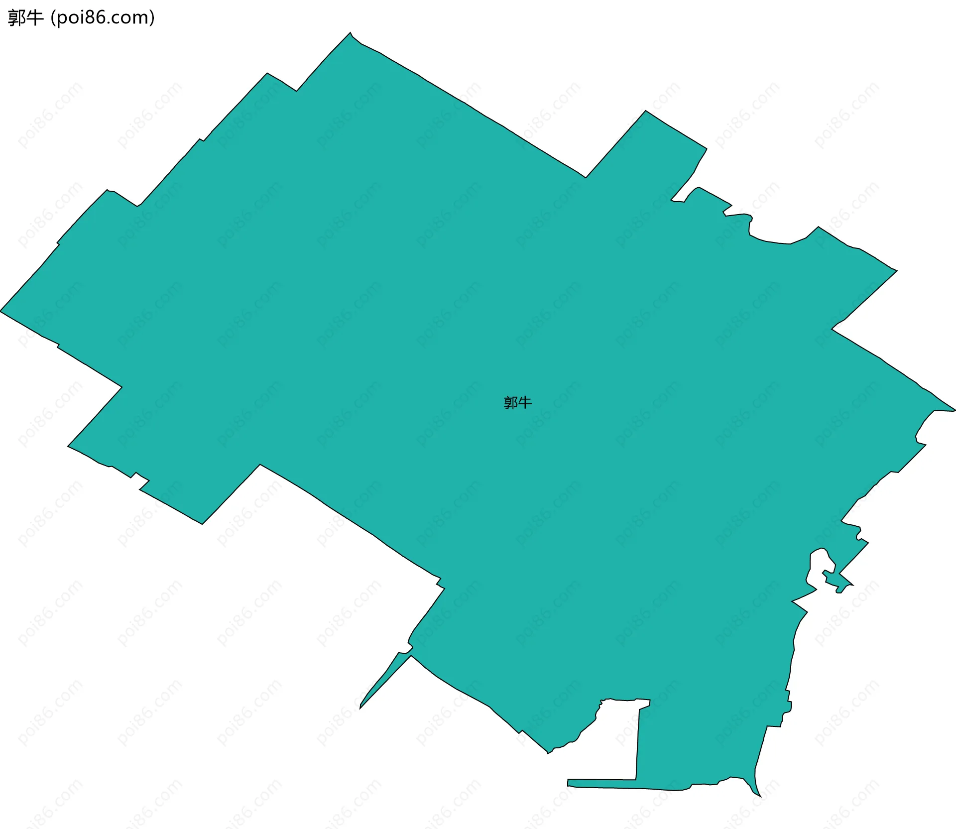 郭牛边界地图