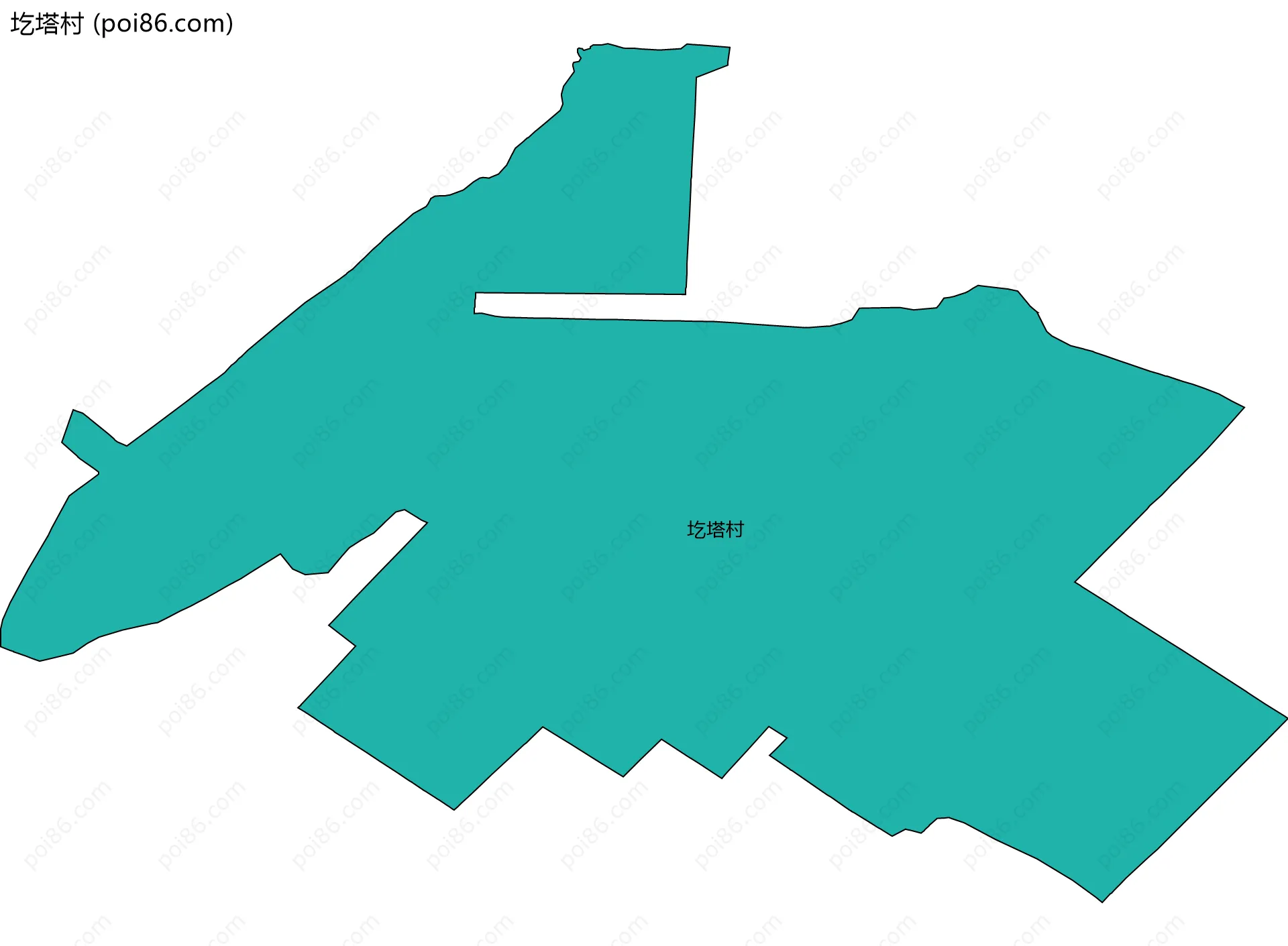 圪塔村边界地图