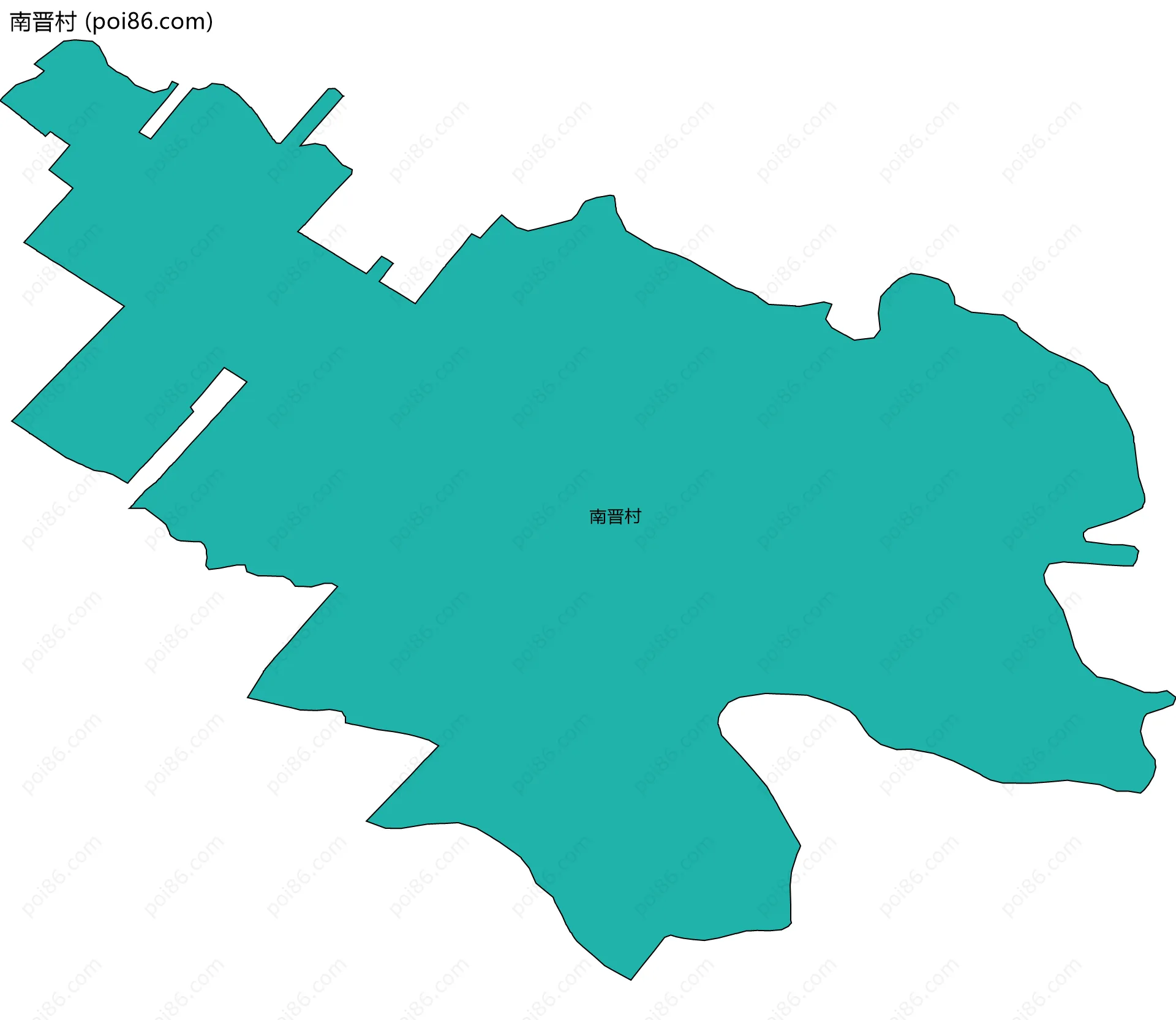 南晋村边界地图