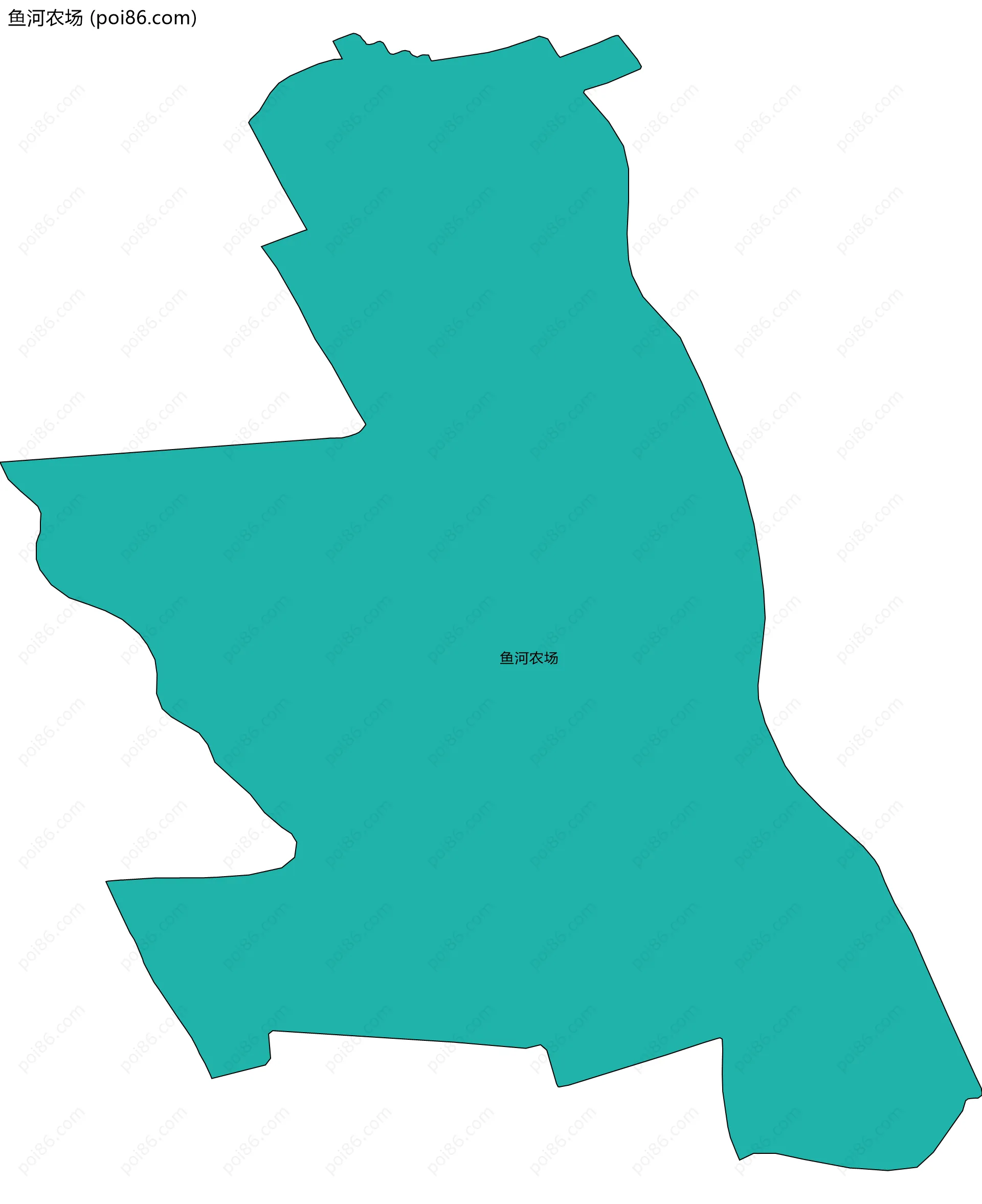 鱼河农场边界地图