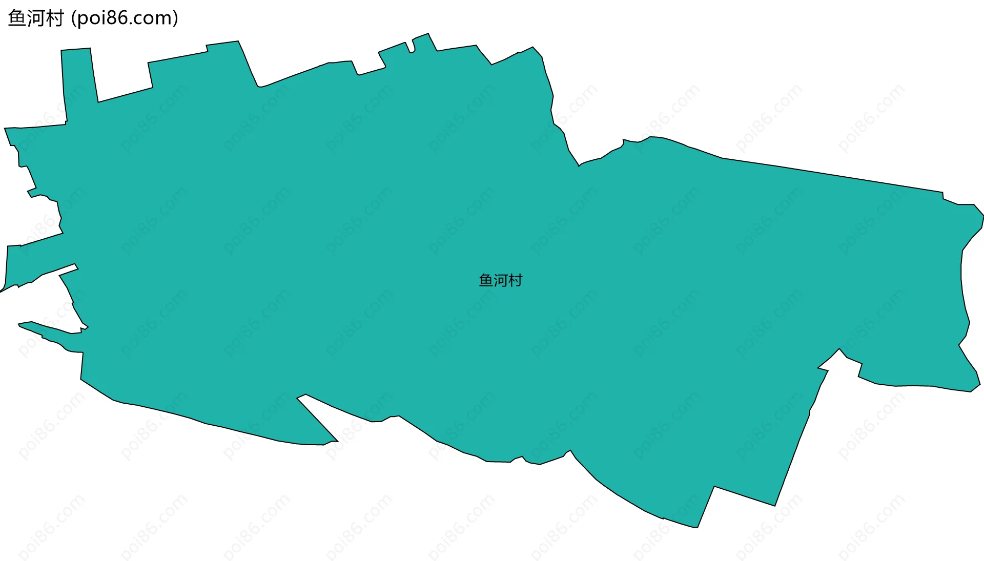 鱼河村边界地图