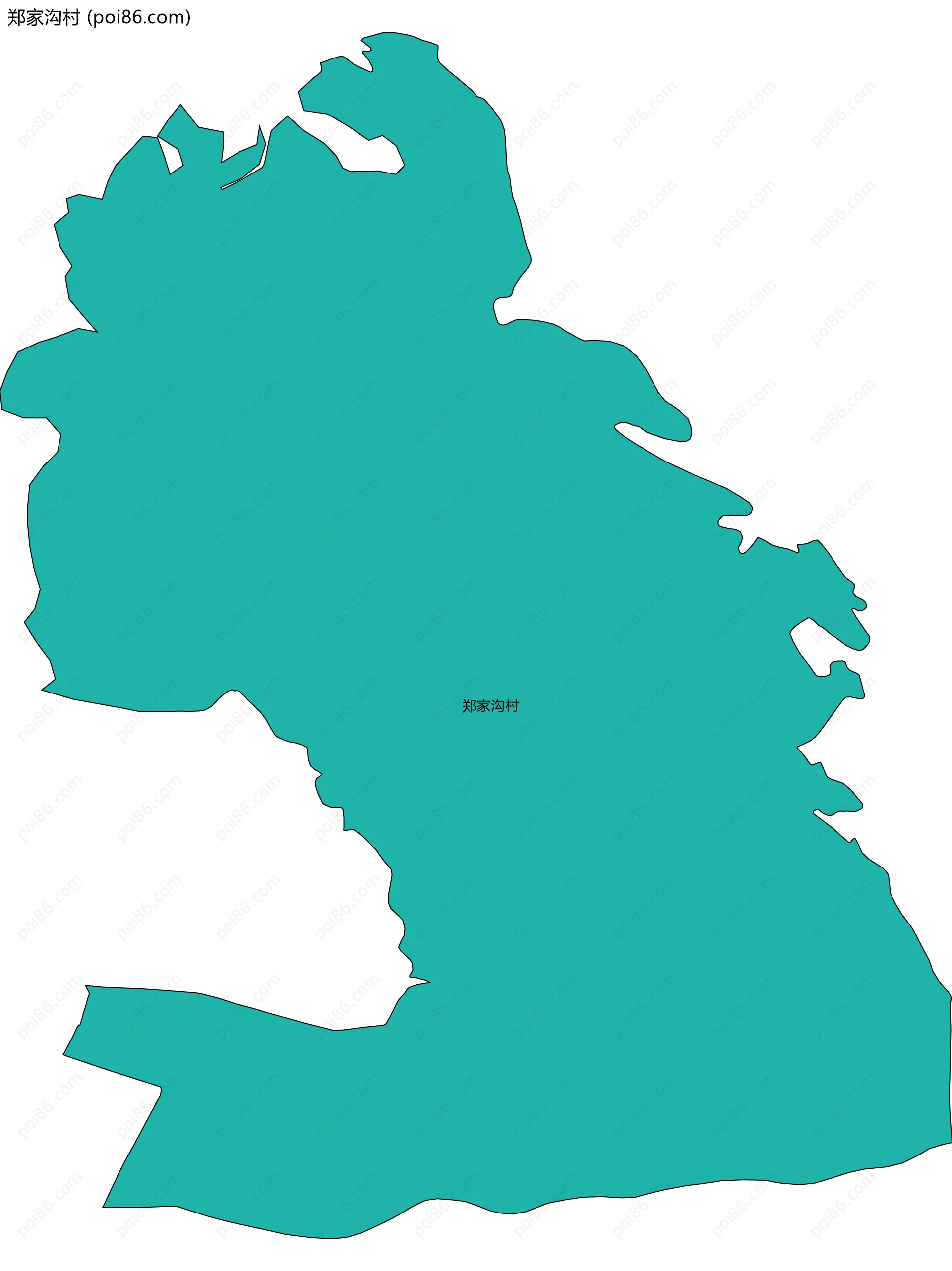 郑家沟村边界地图