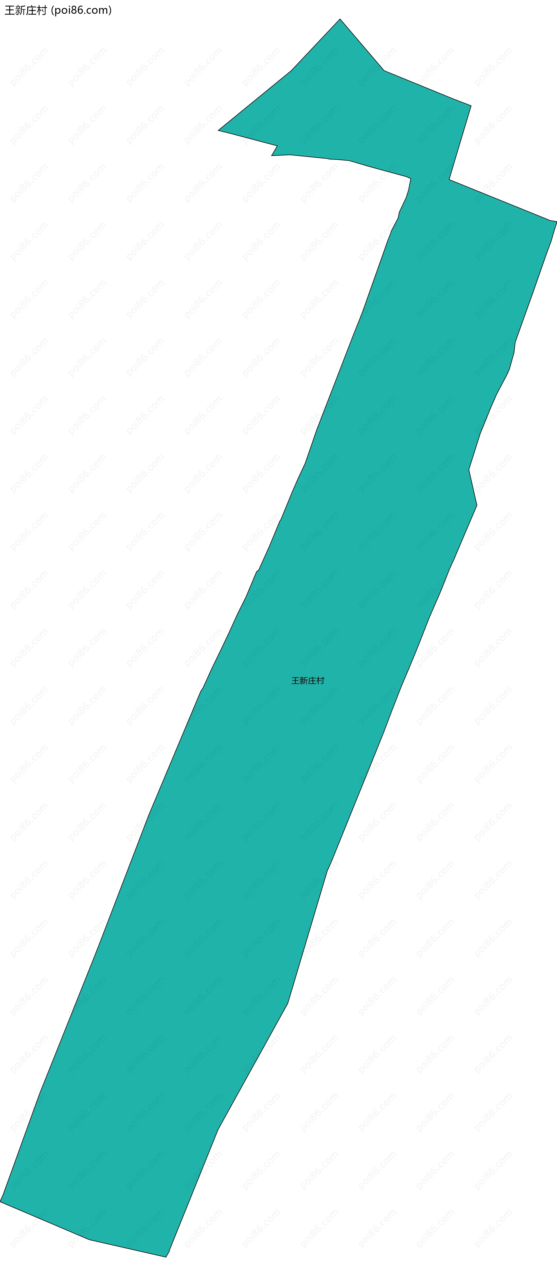 王新庄村边界地图