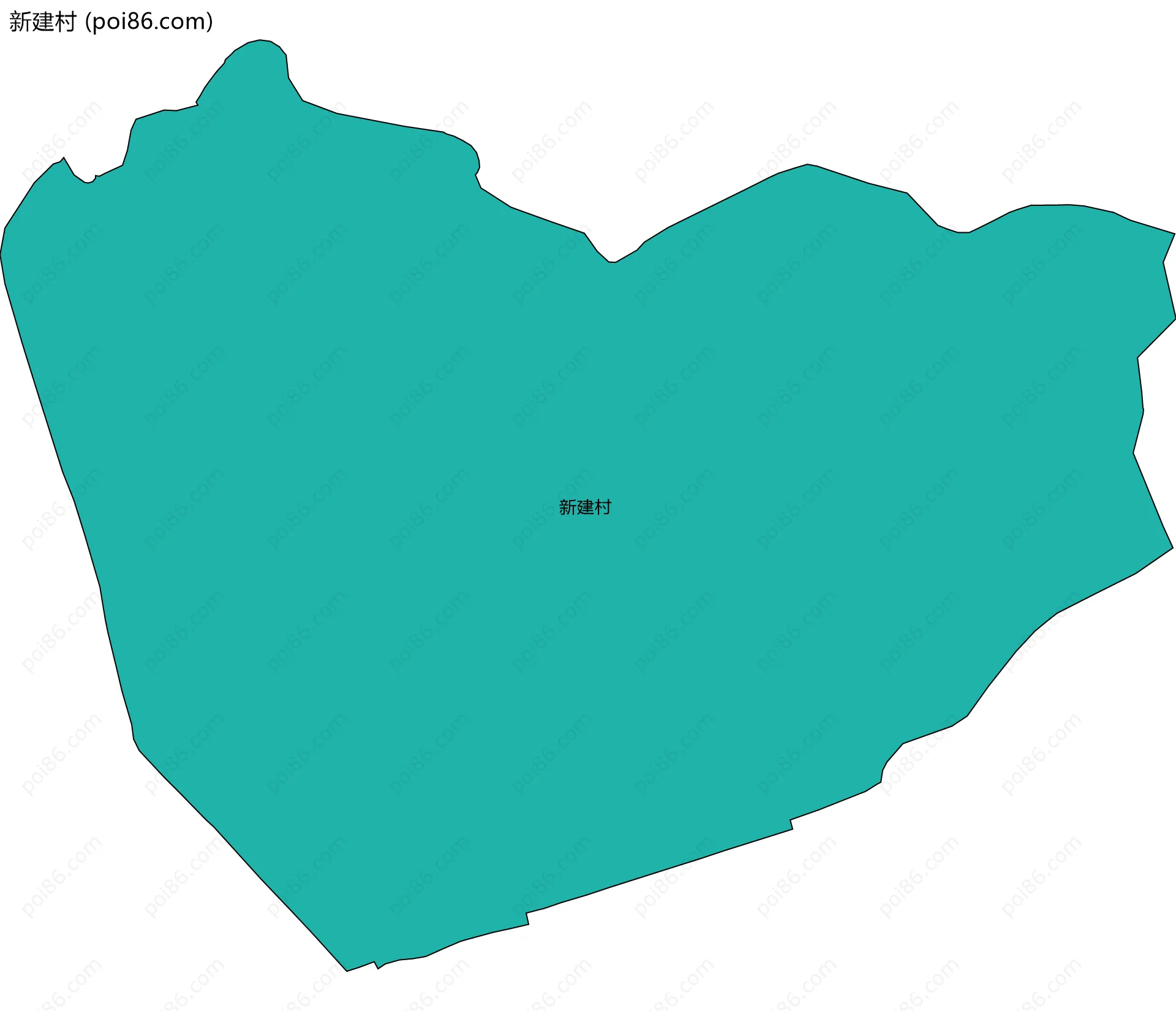 新建村边界地图