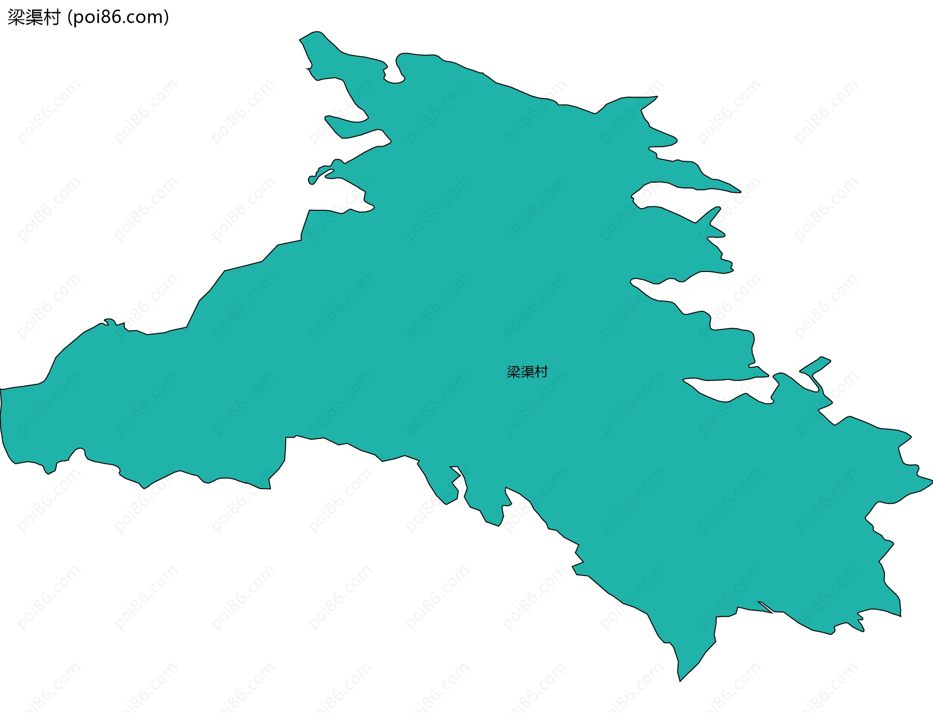 梁渠村边界地图