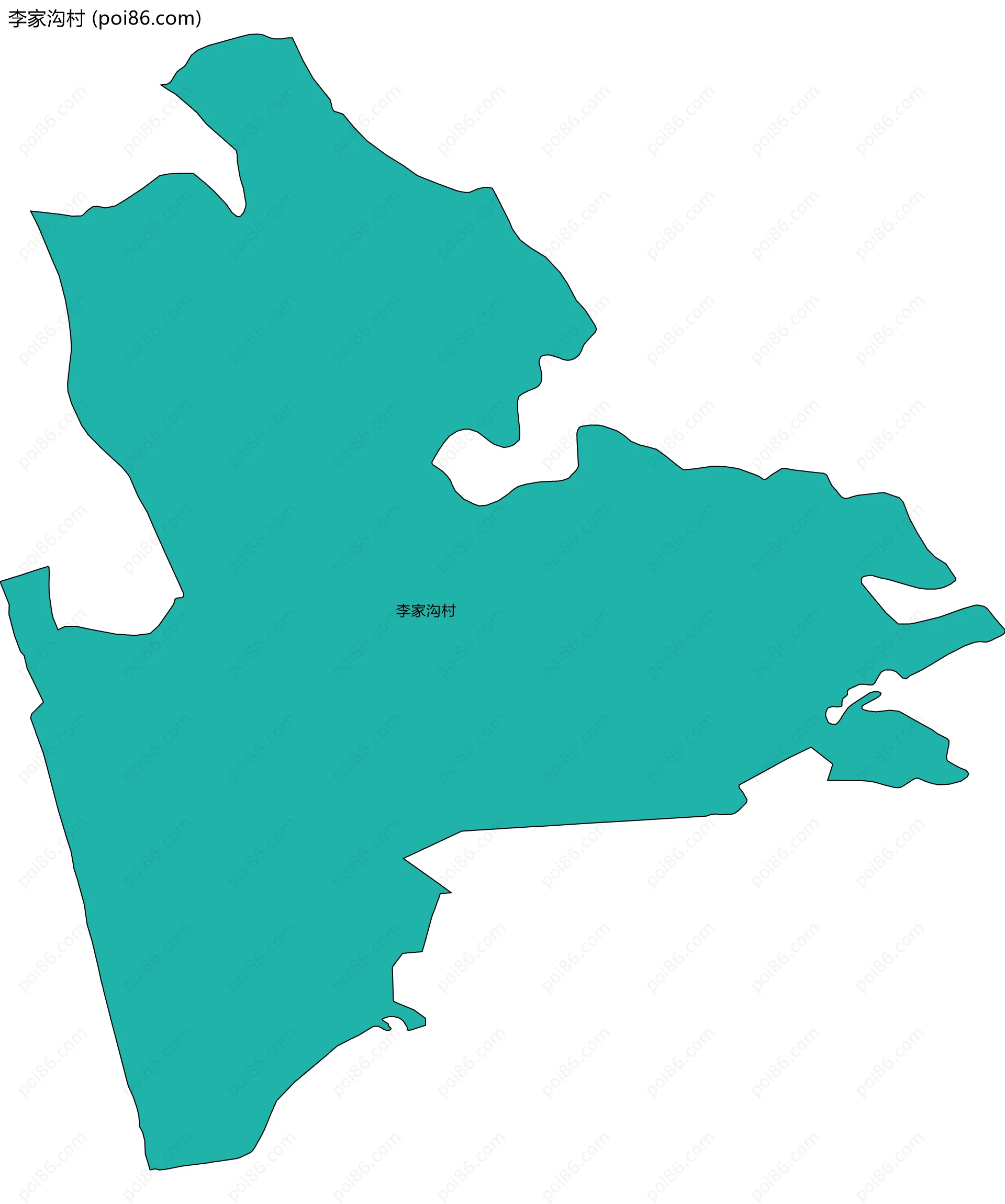 李家沟村边界地图