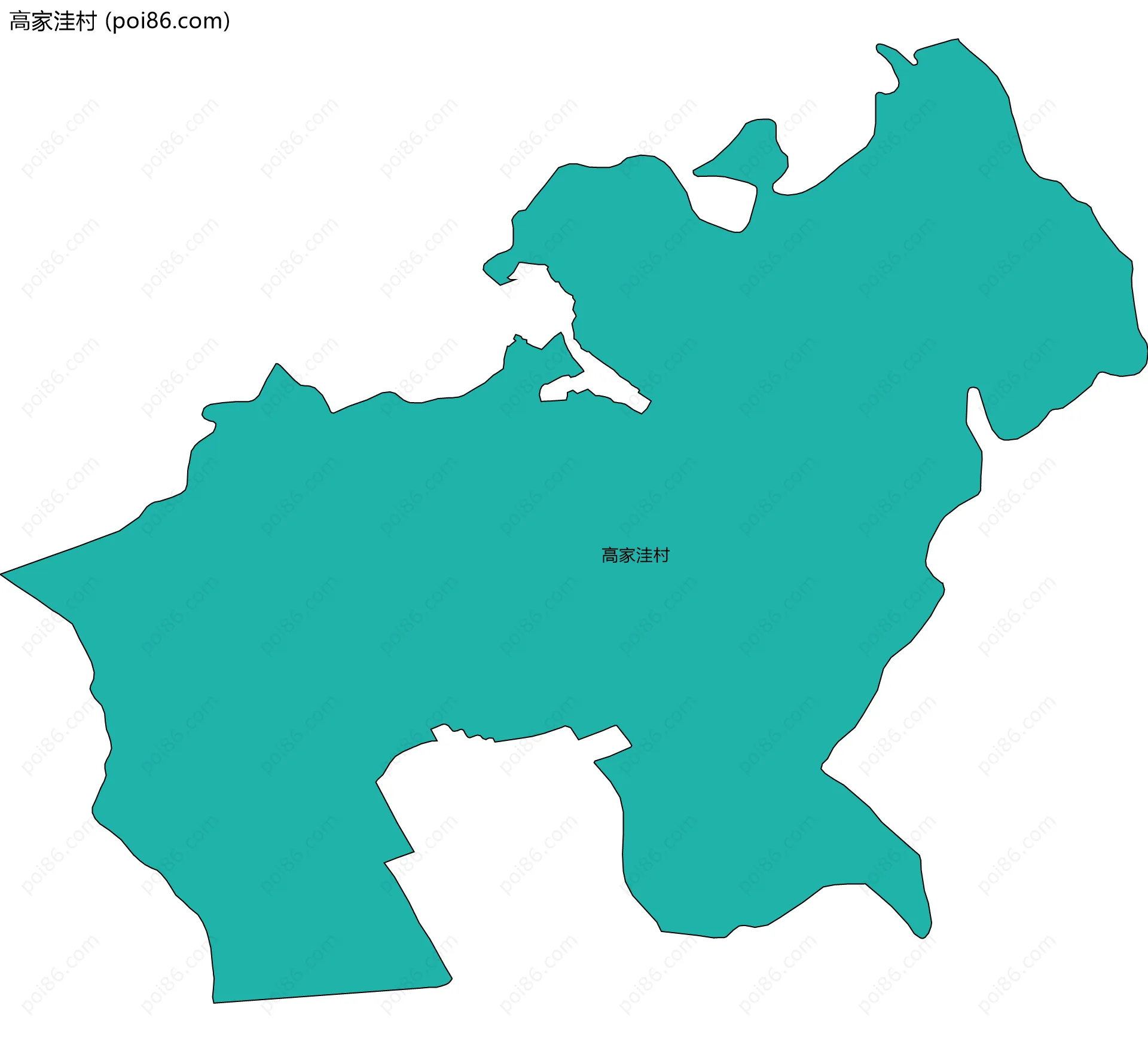 高家洼村边界地图