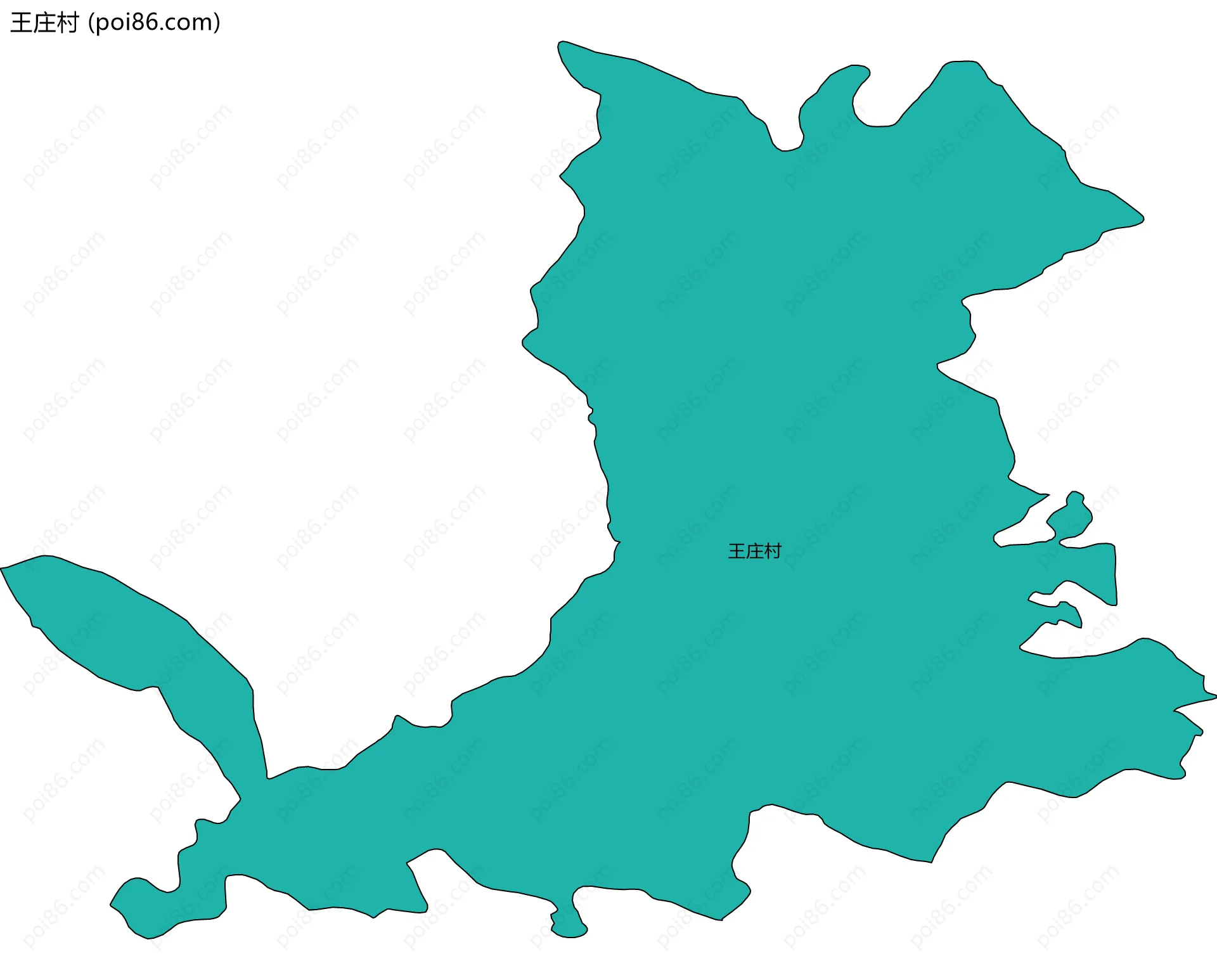 王庄村边界地图