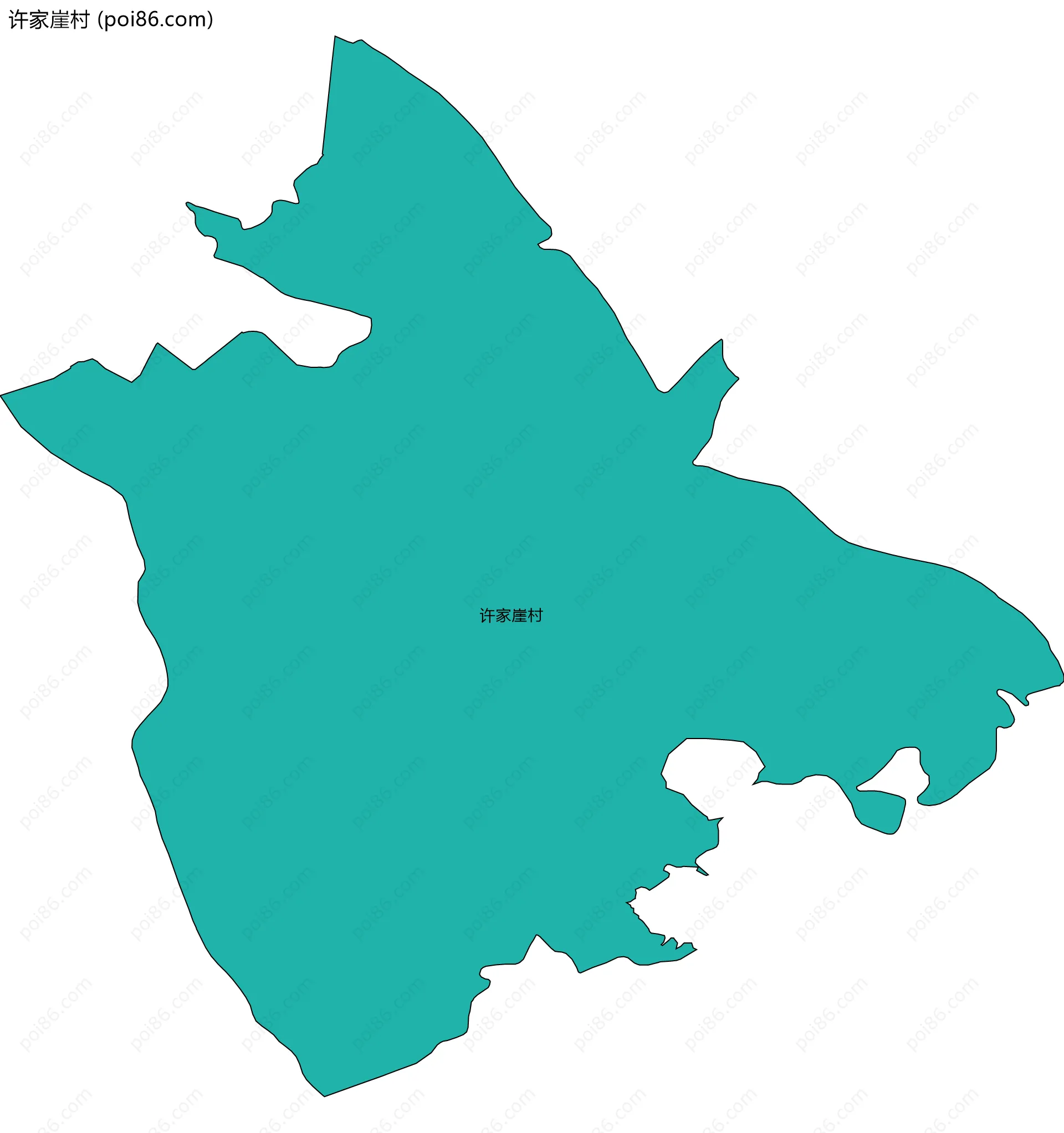 许家崖村边界地图