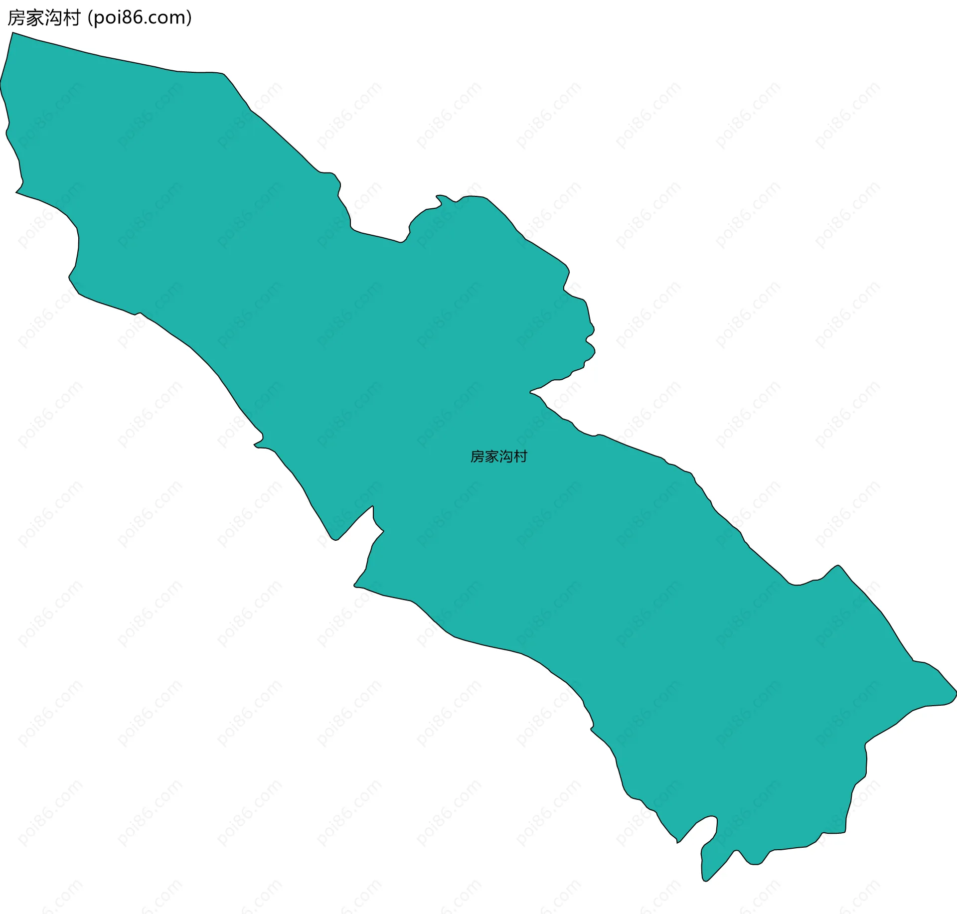 房家沟村边界地图