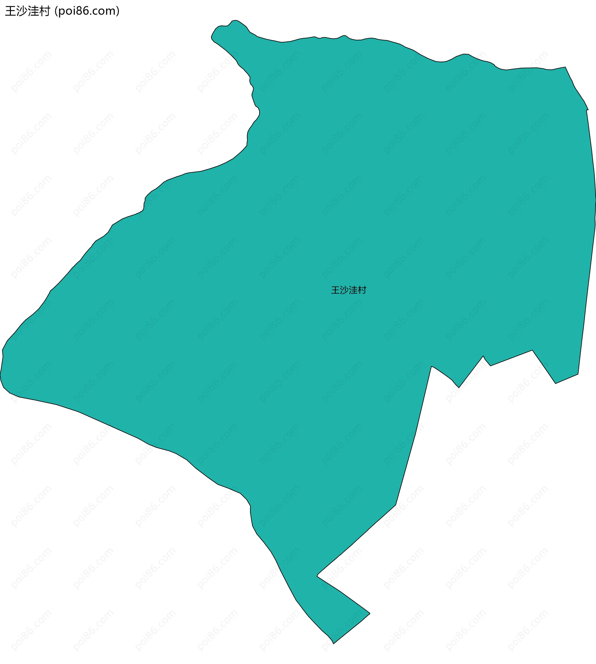 王沙洼村边界地图