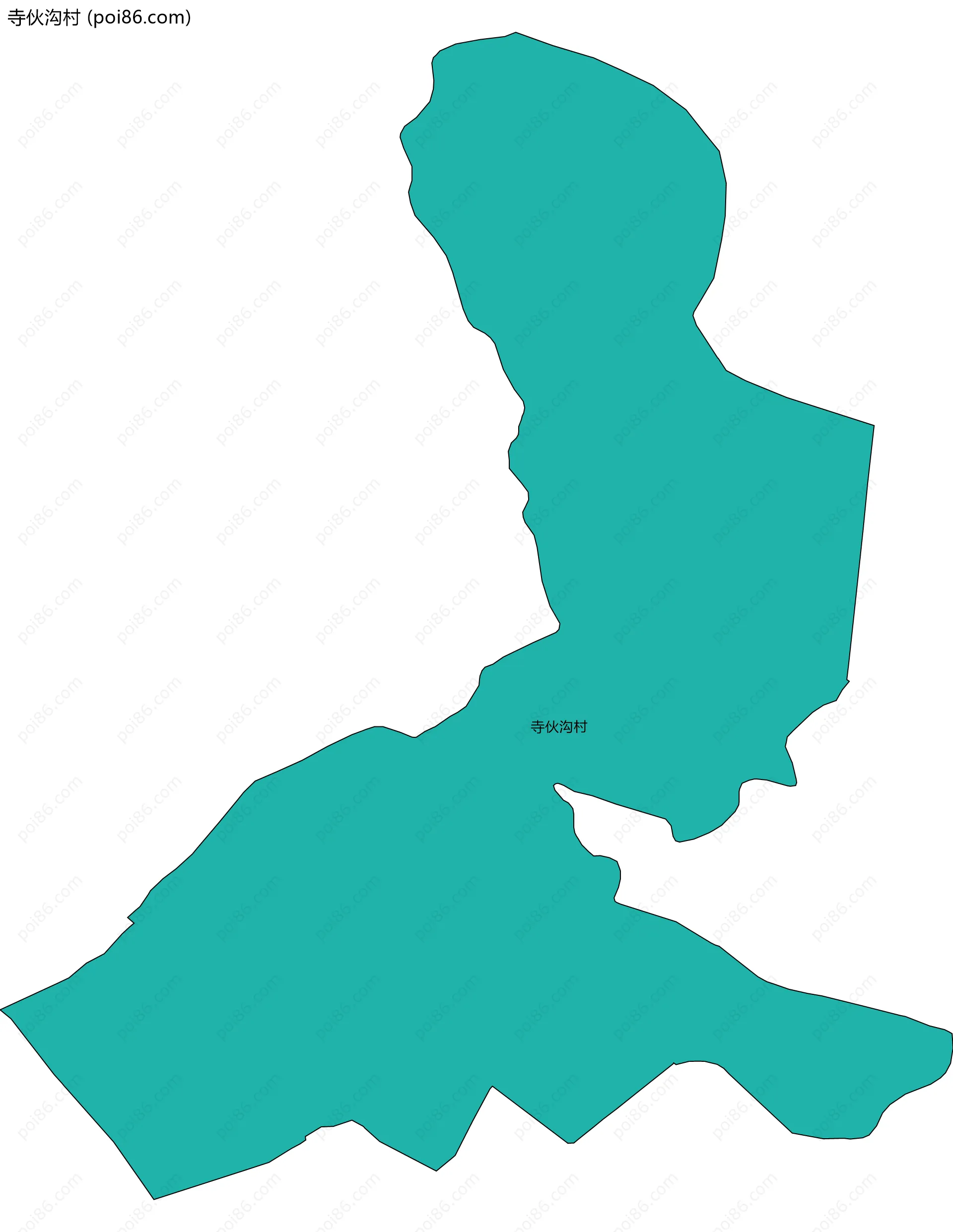 寺伙沟村边界地图