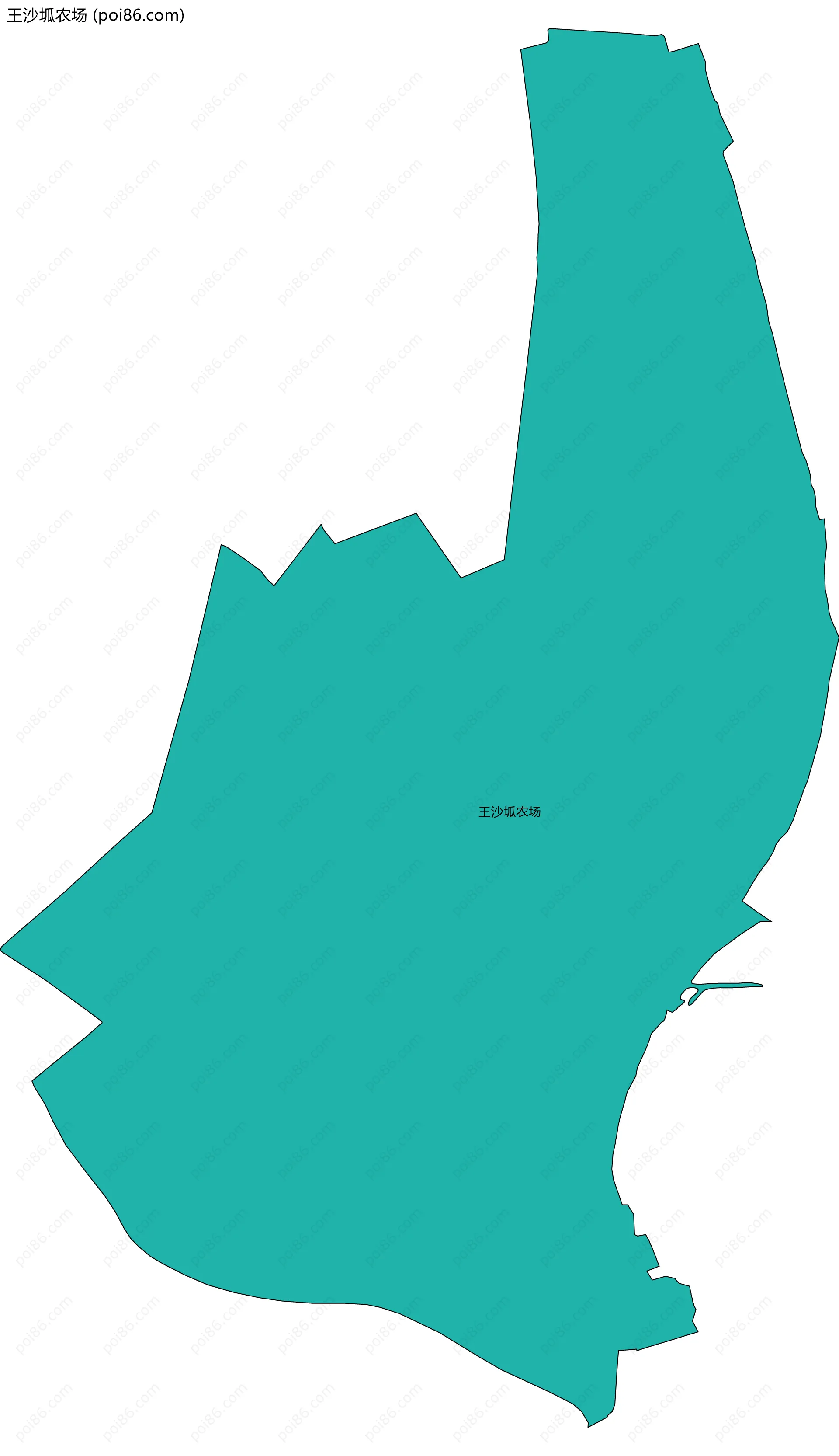 王沙坬农场边界地图