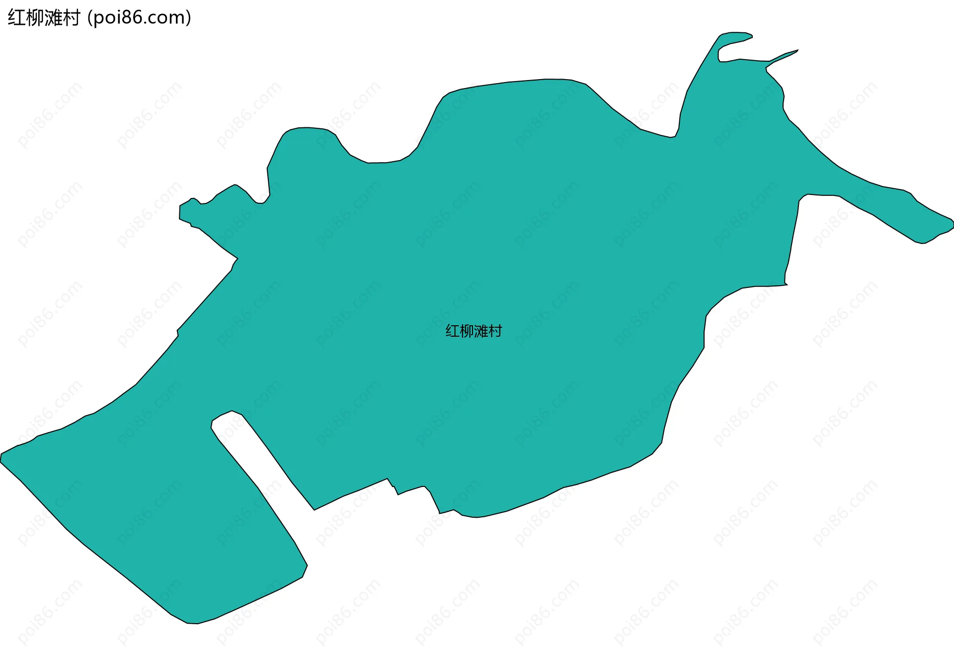 红柳滩村边界地图