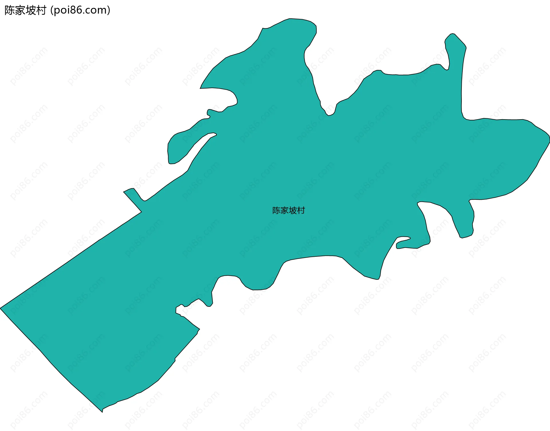 陈家坡村边界地图