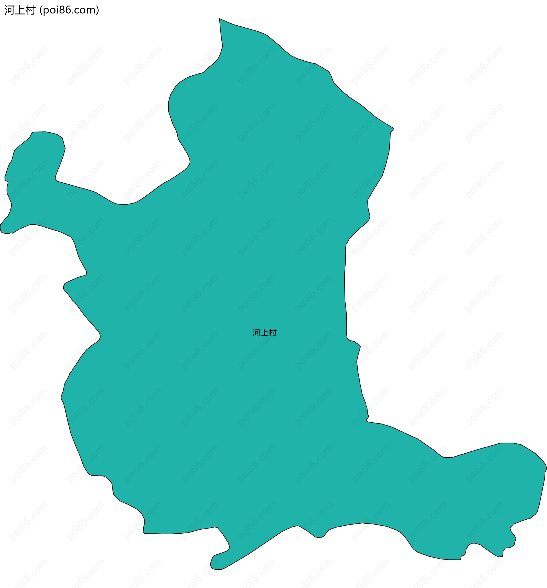 河上村边界地图