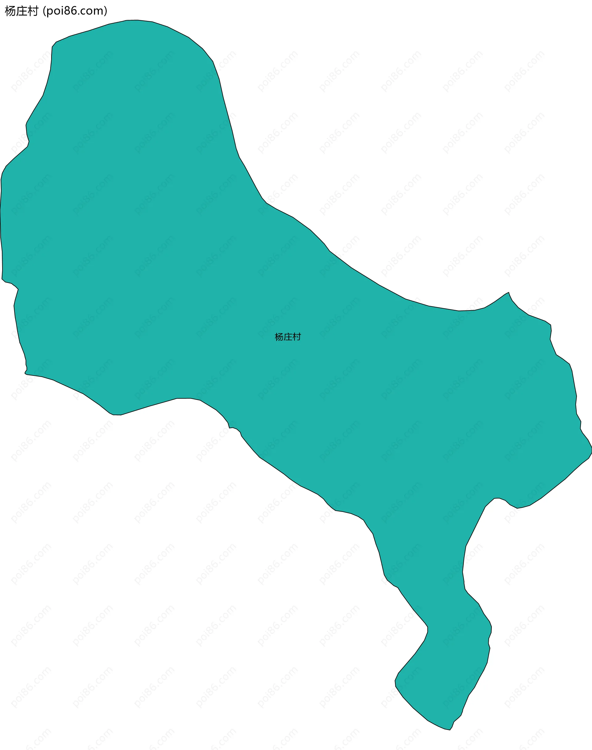 杨庄村边界地图