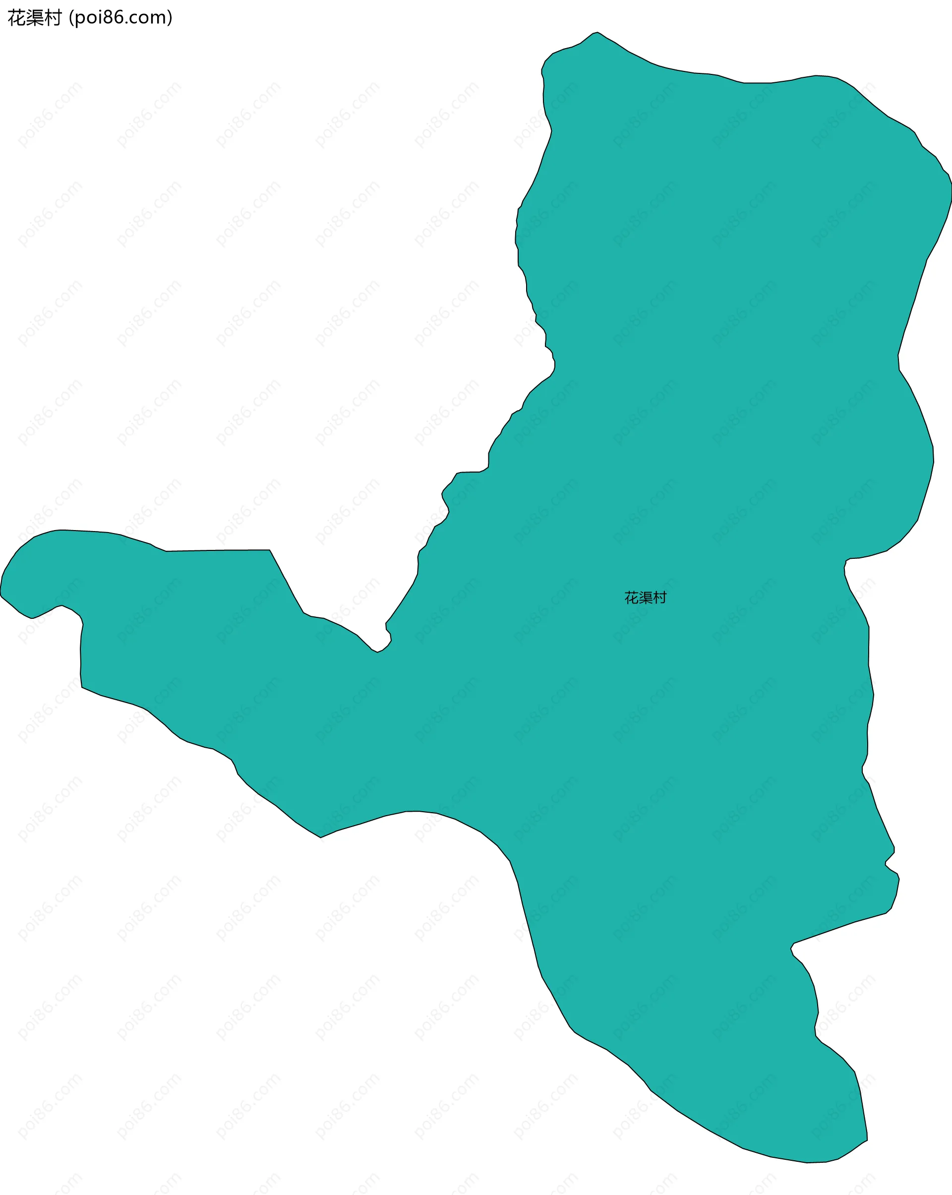 花渠村边界地图