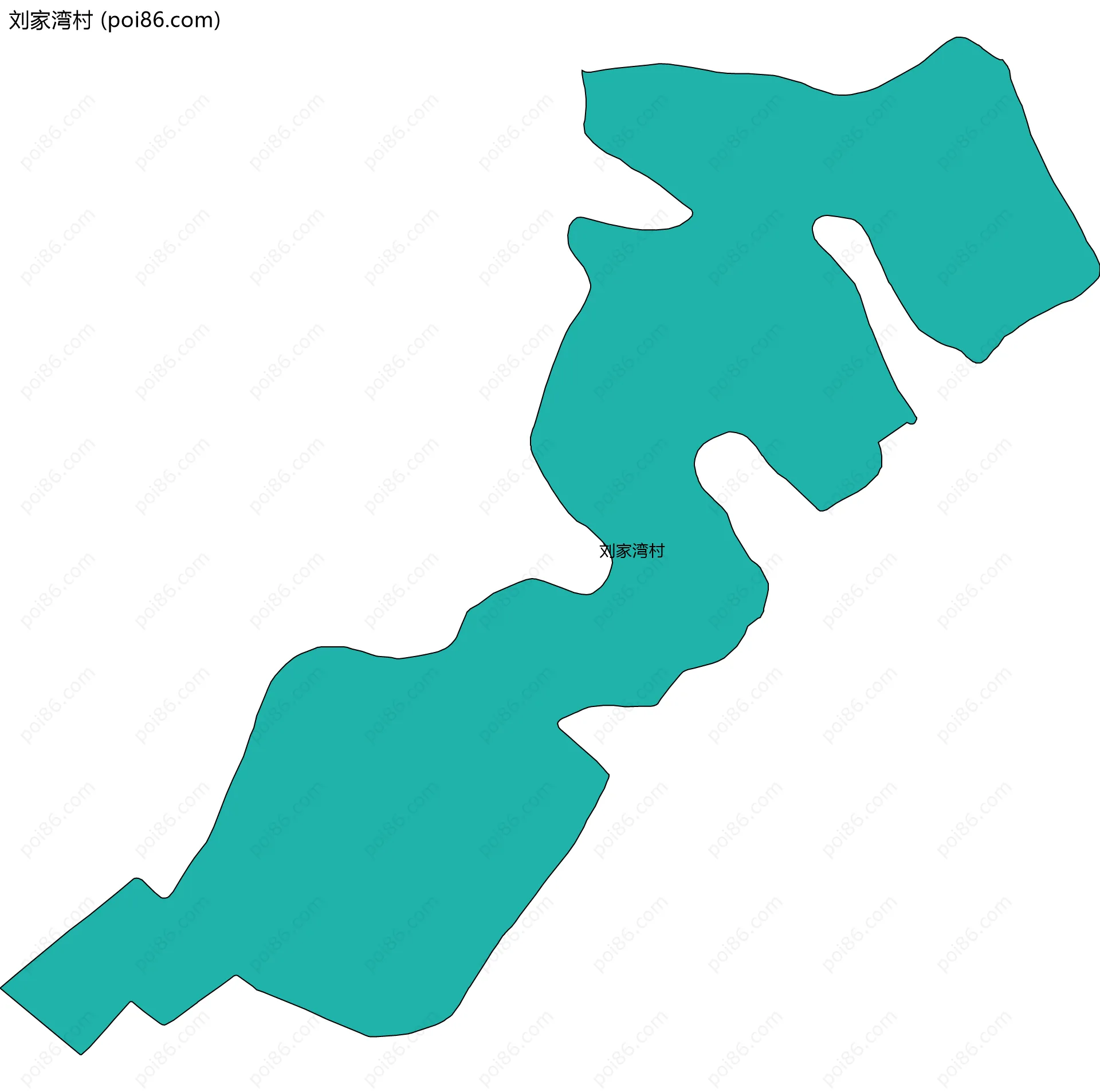 刘家湾村边界地图