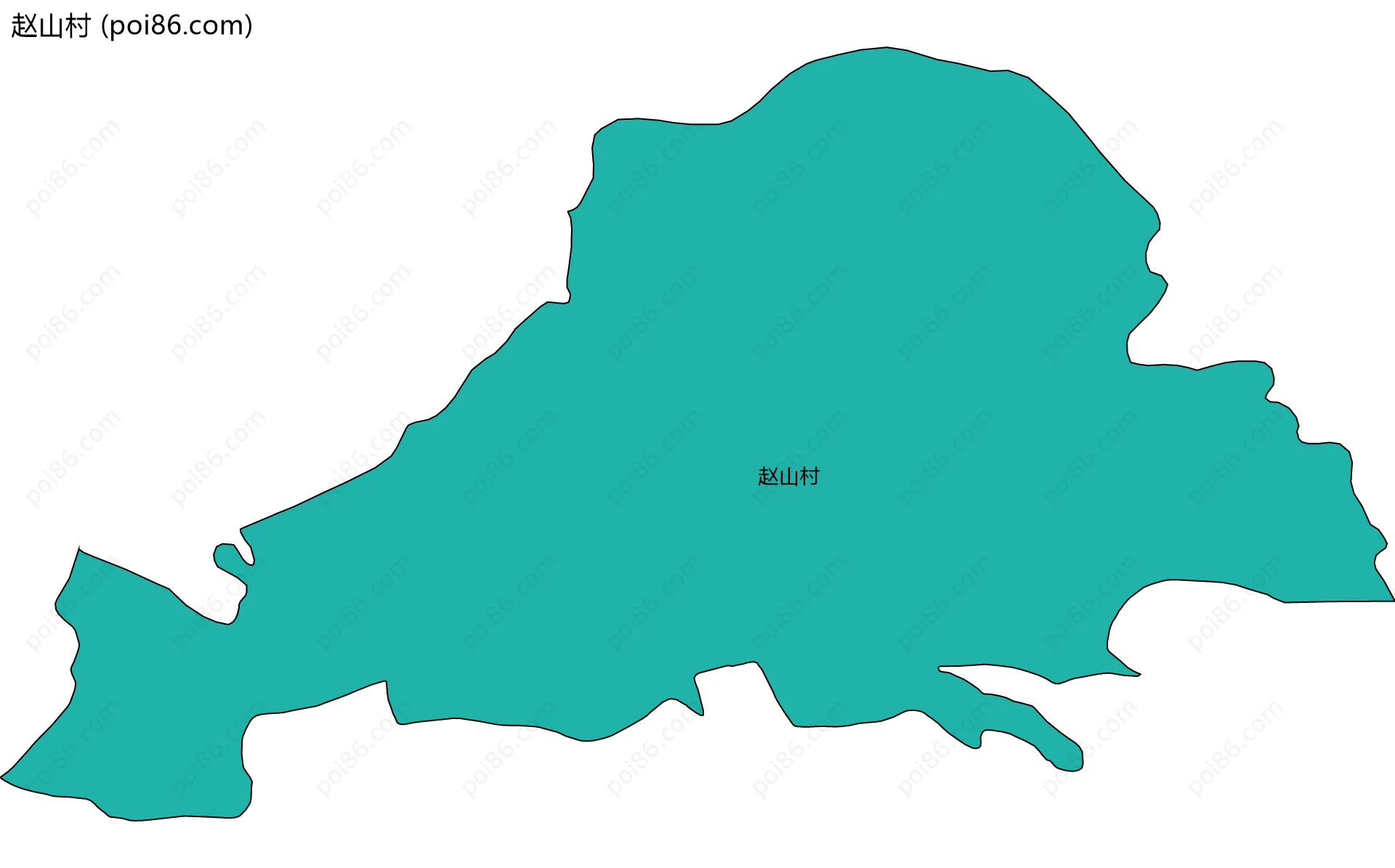 赵山村边界地图