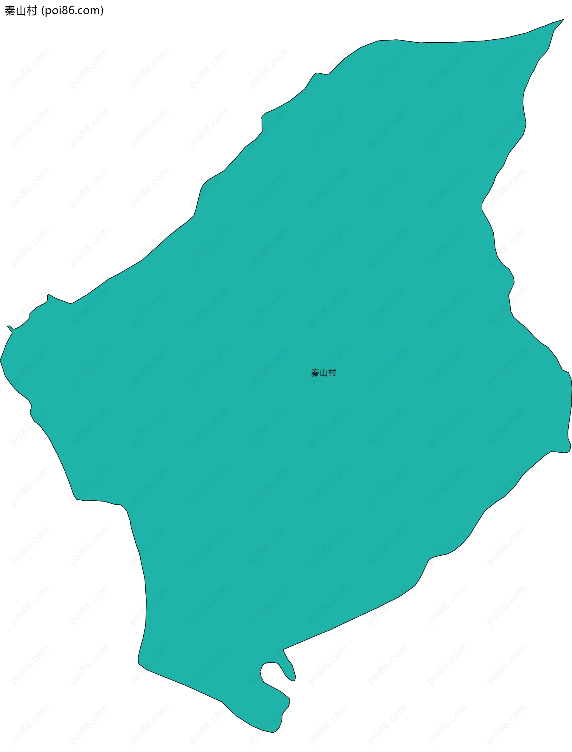 秦山村边界地图