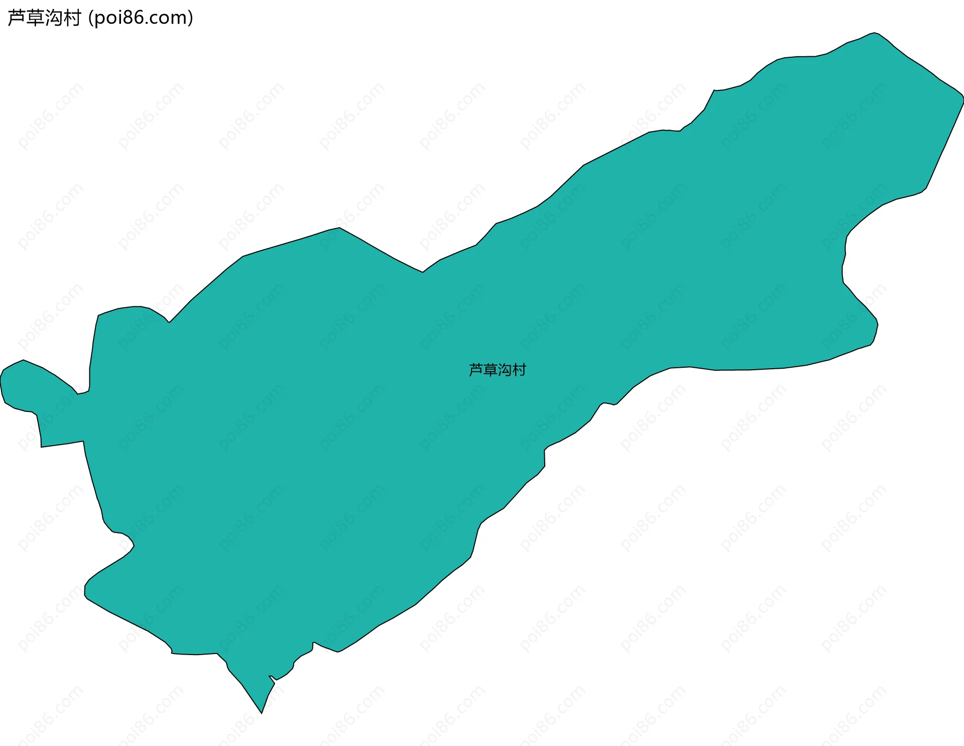 芦草沟村边界地图