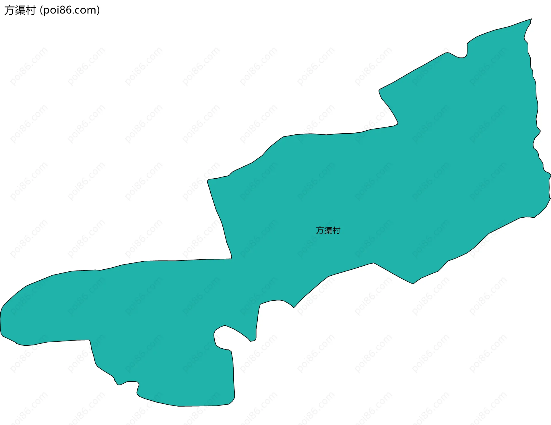 方渠村边界地图