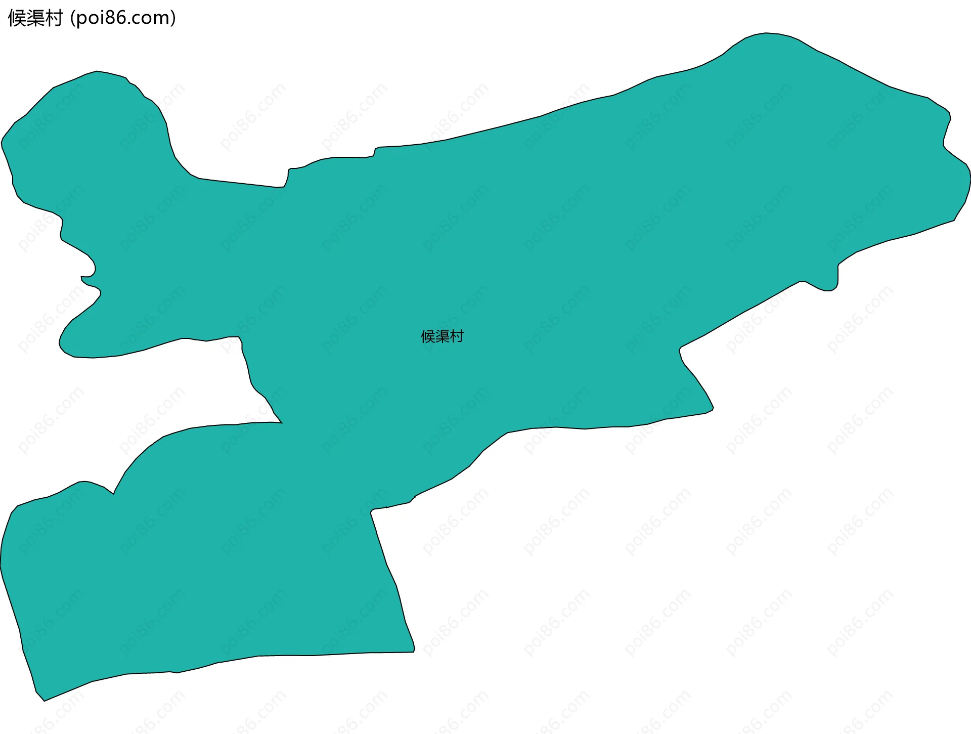 候渠村边界地图