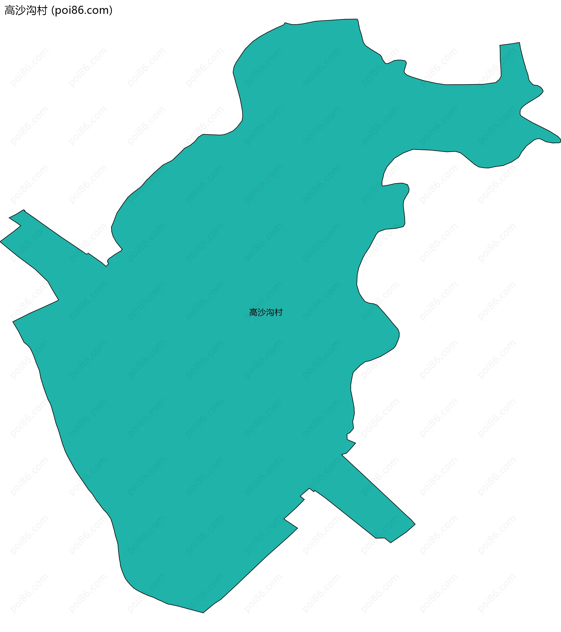 高沙沟村边界地图