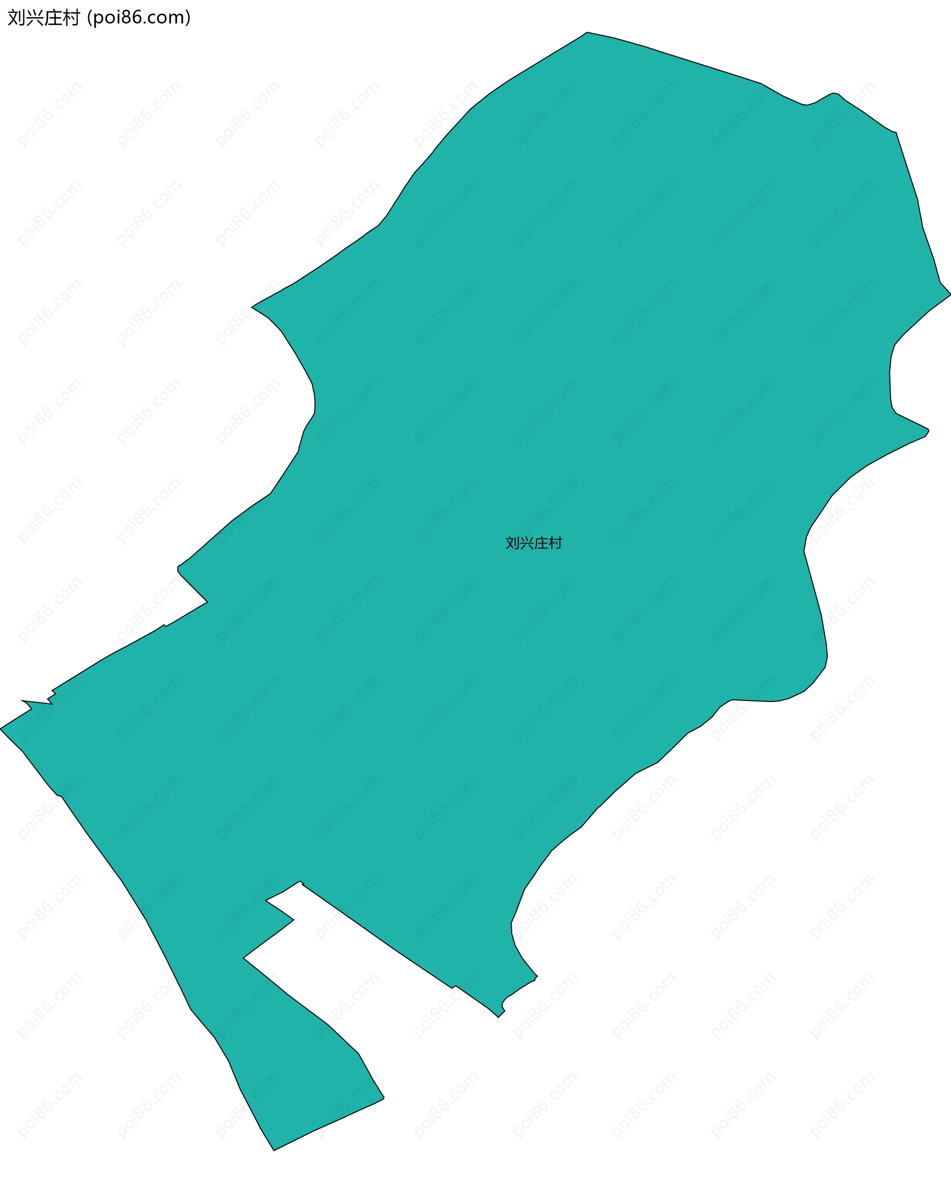 刘兴庄村边界地图