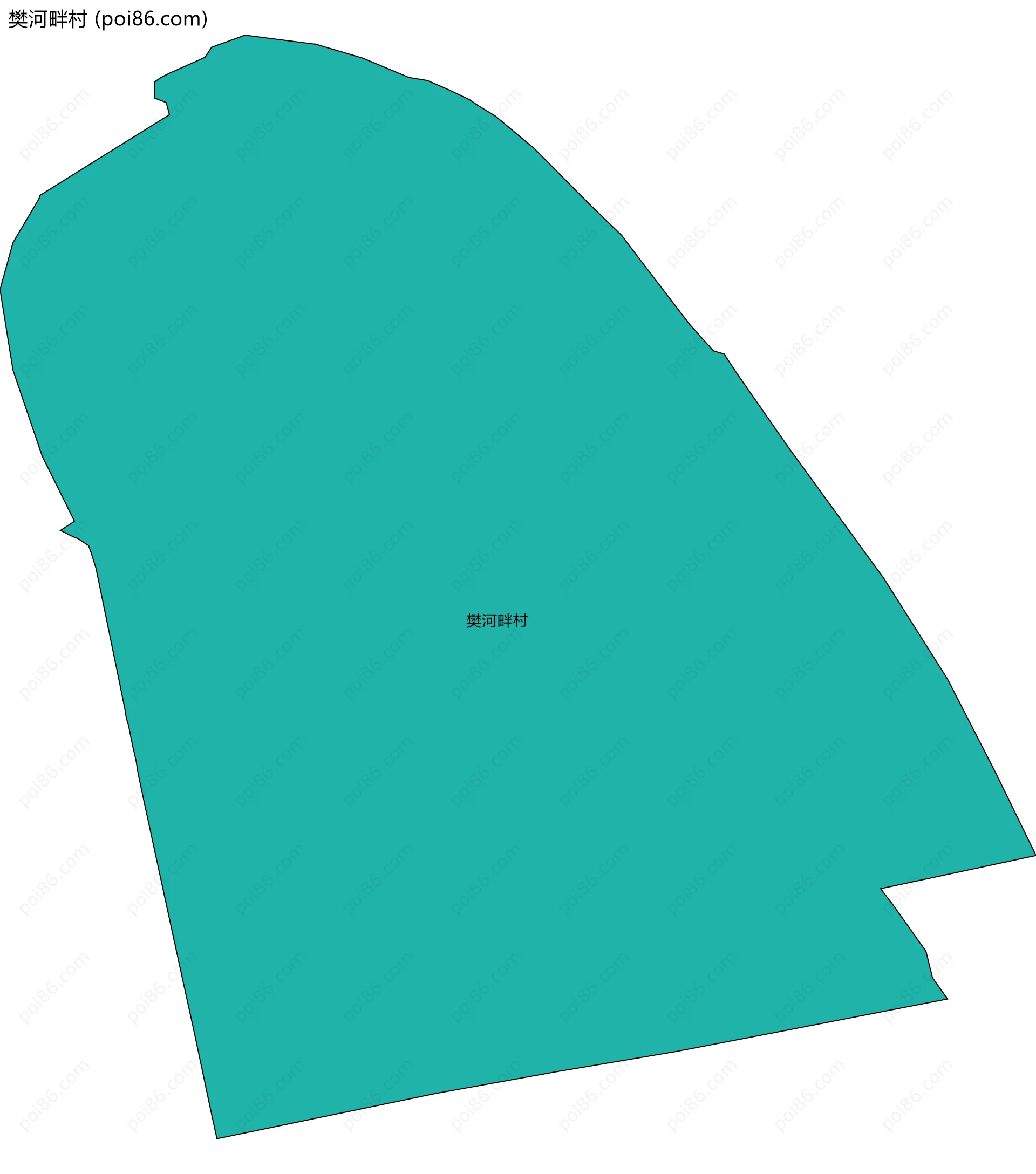 樊河畔村边界地图