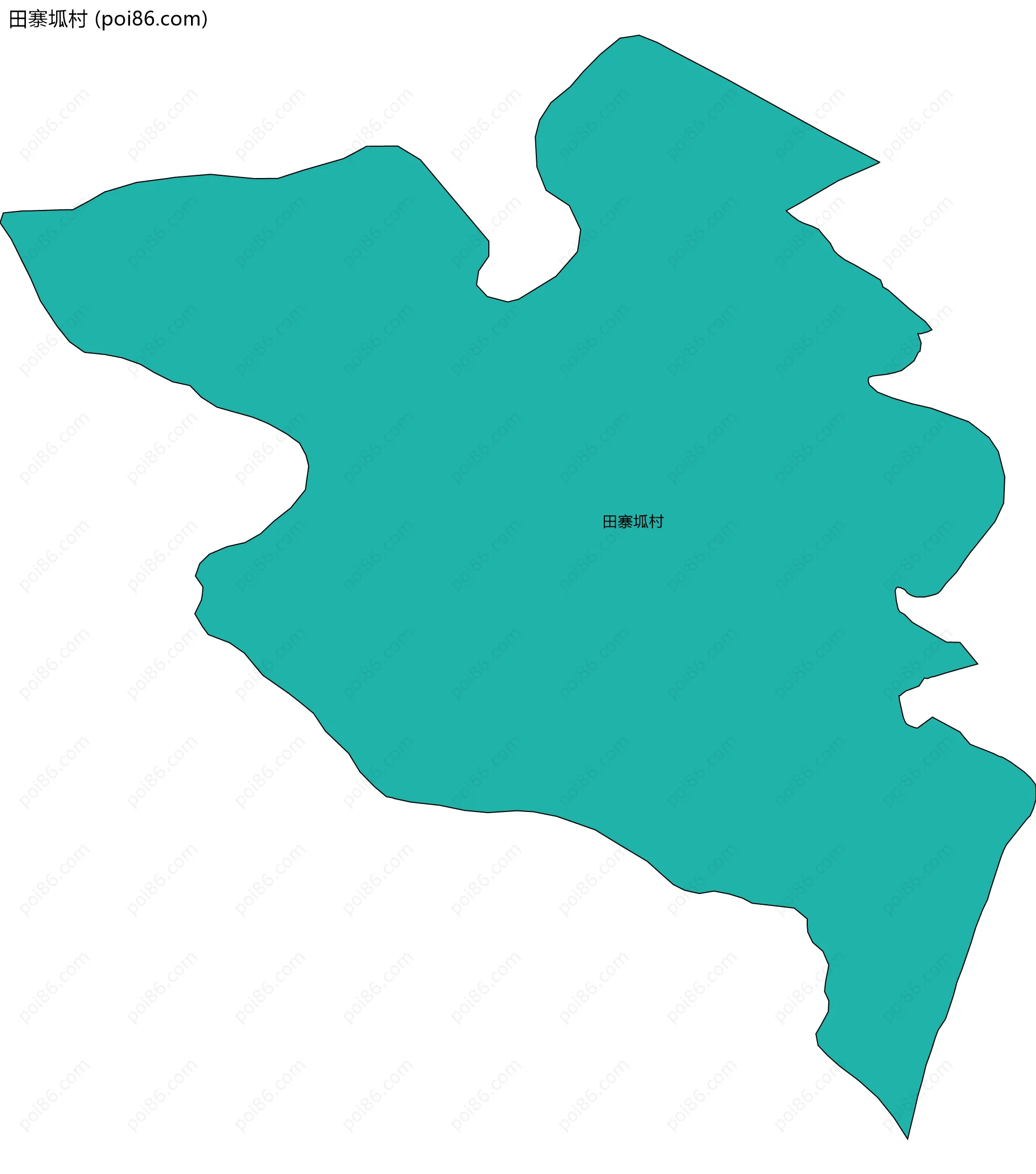 田寨坬村边界地图