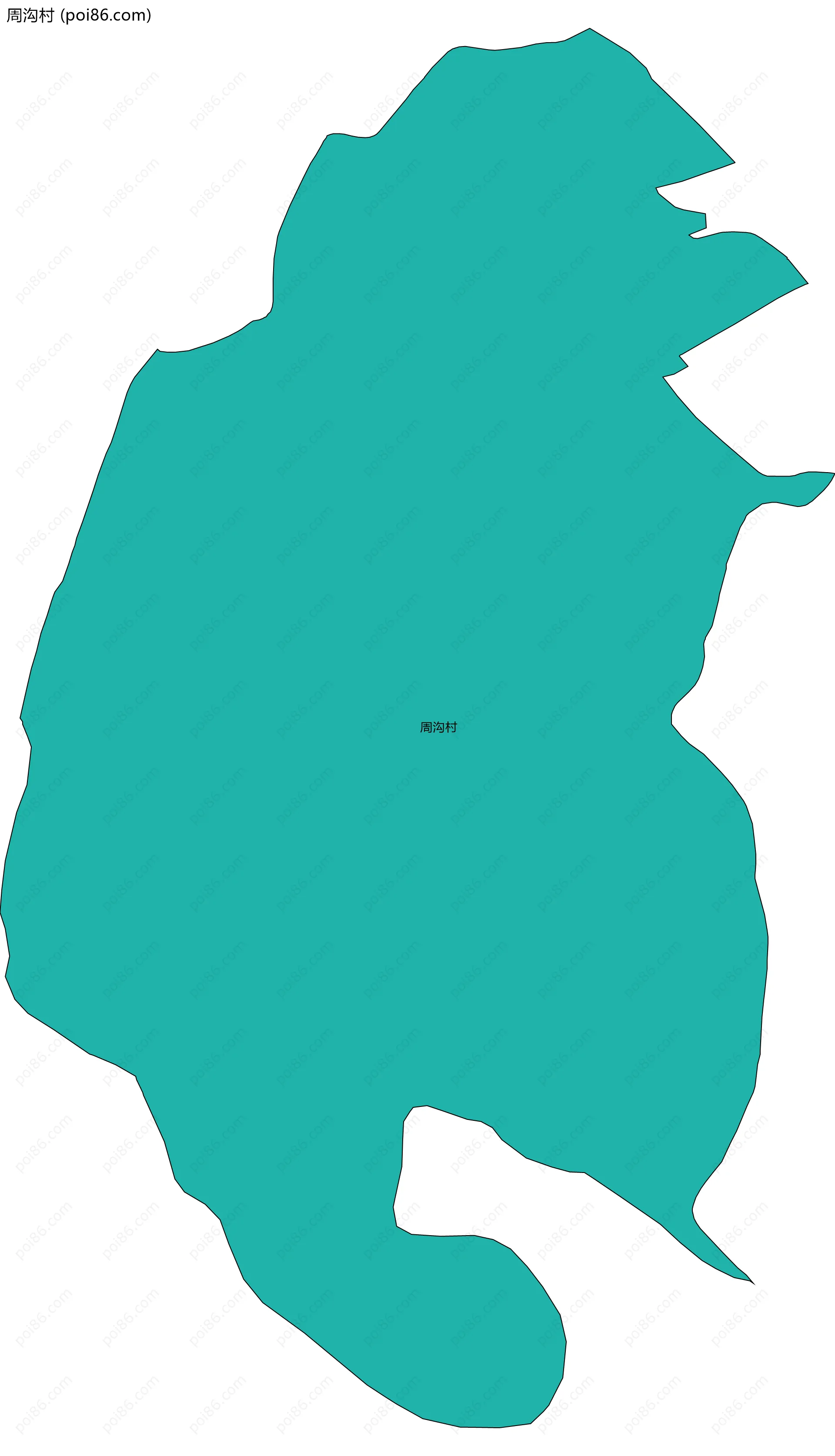 周沟村边界地图