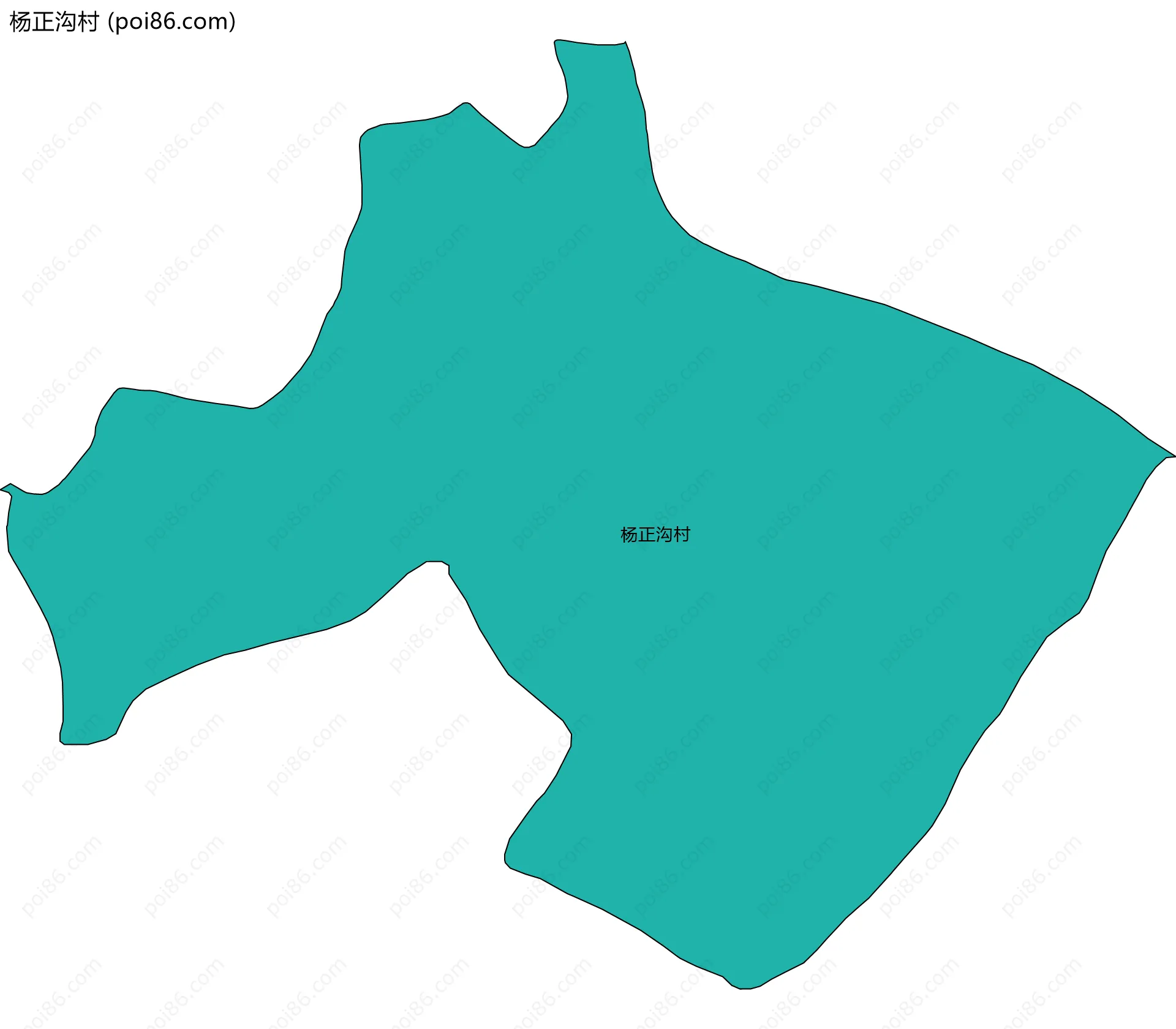 杨正沟村边界地图