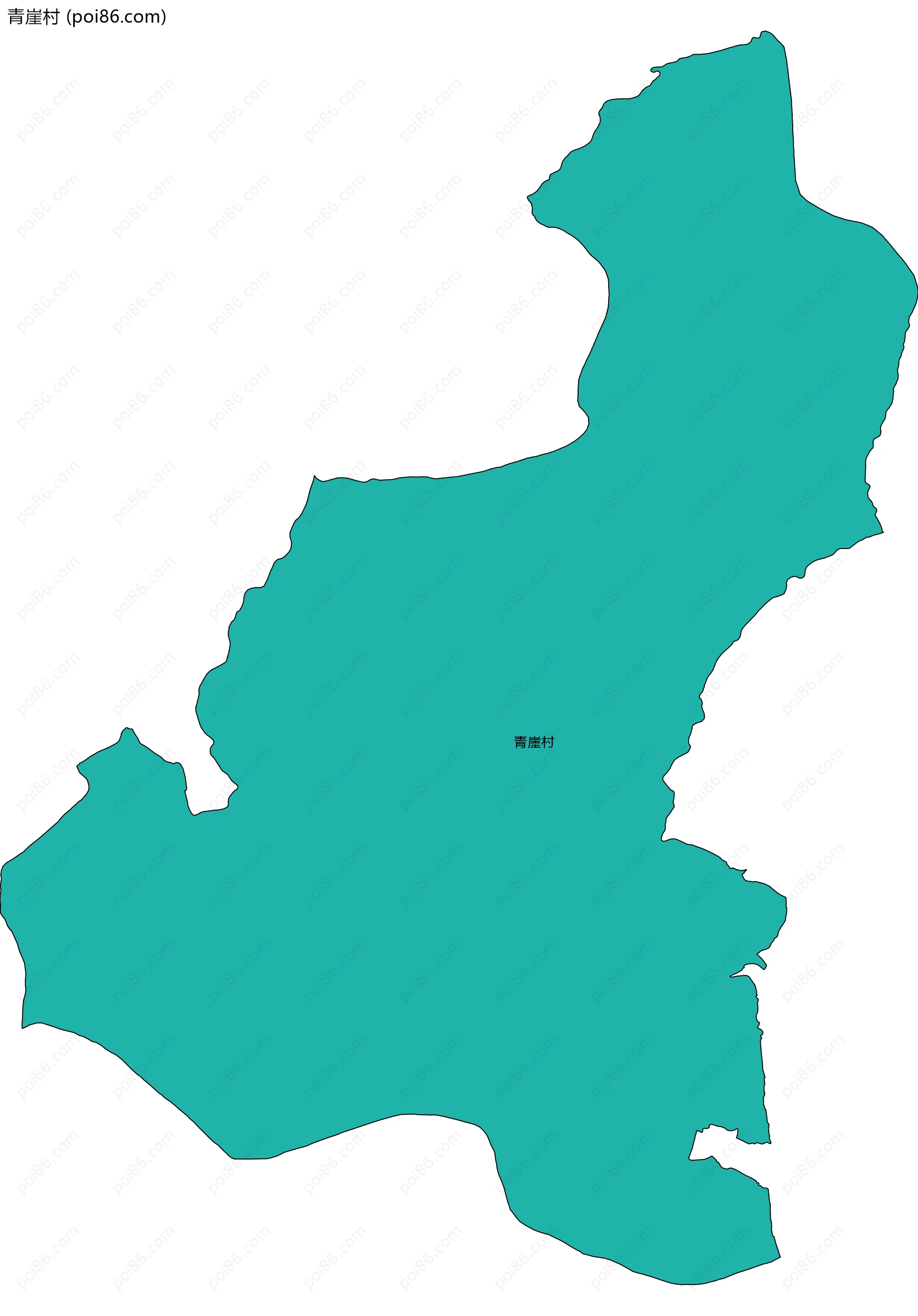 青崖村边界地图