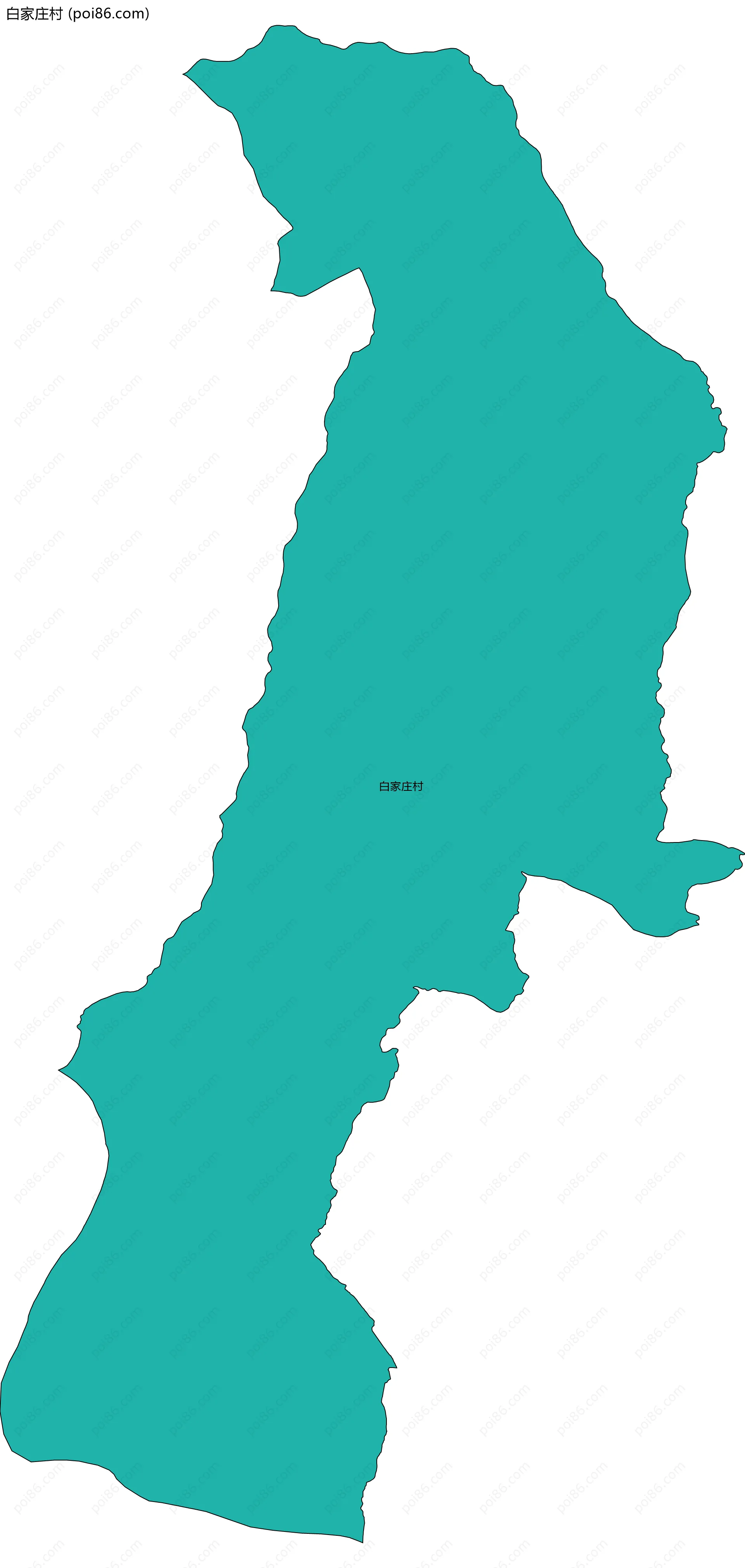 白家庄村边界地图