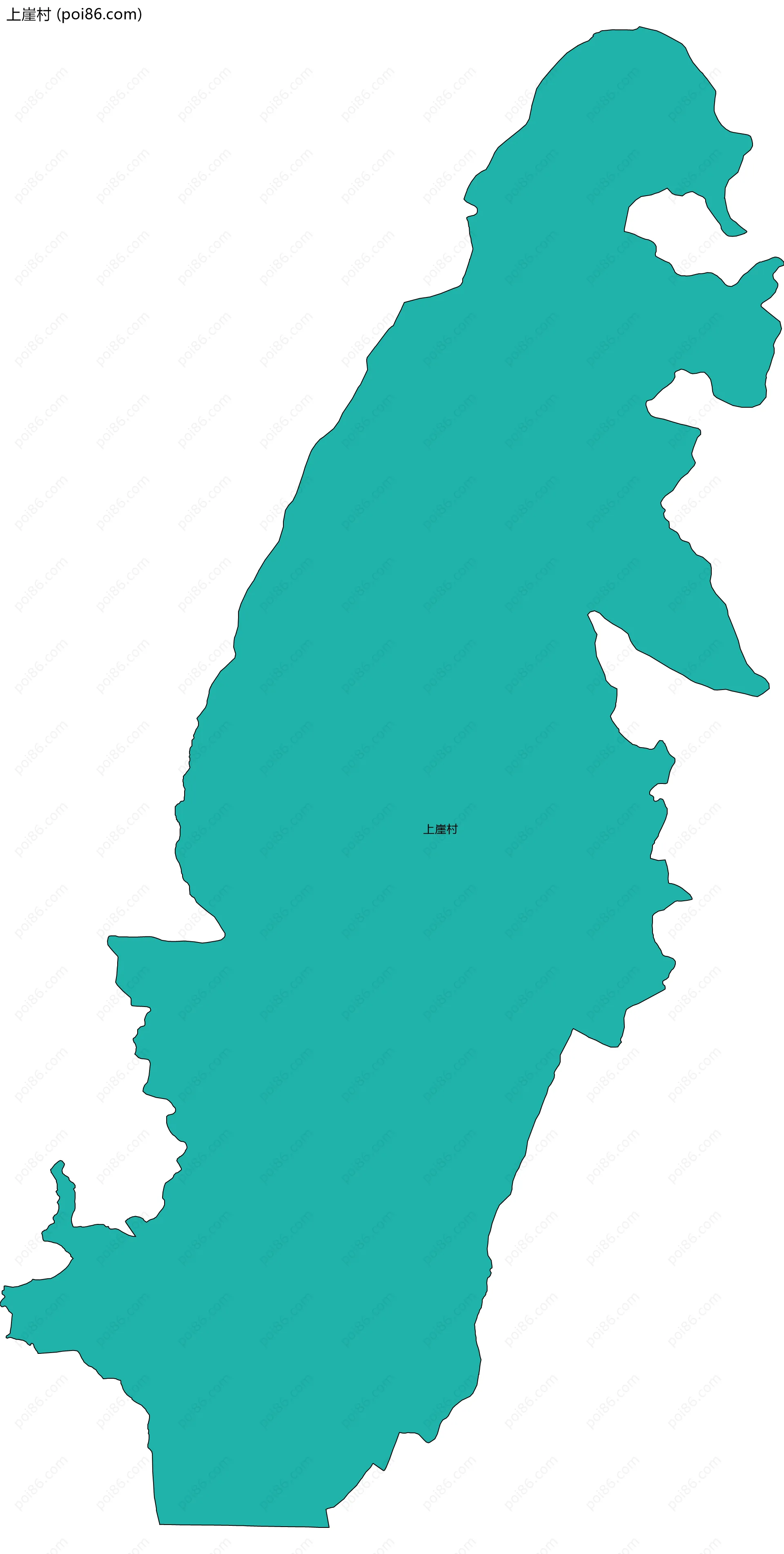 上崖村边界地图