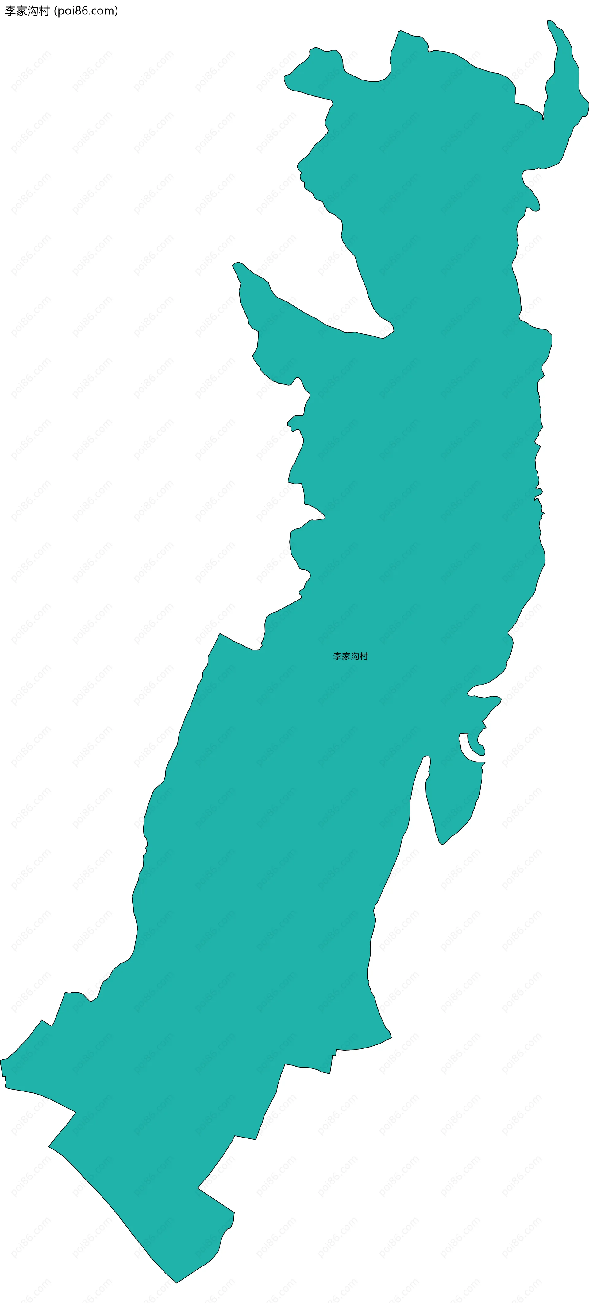 李家沟村边界地图