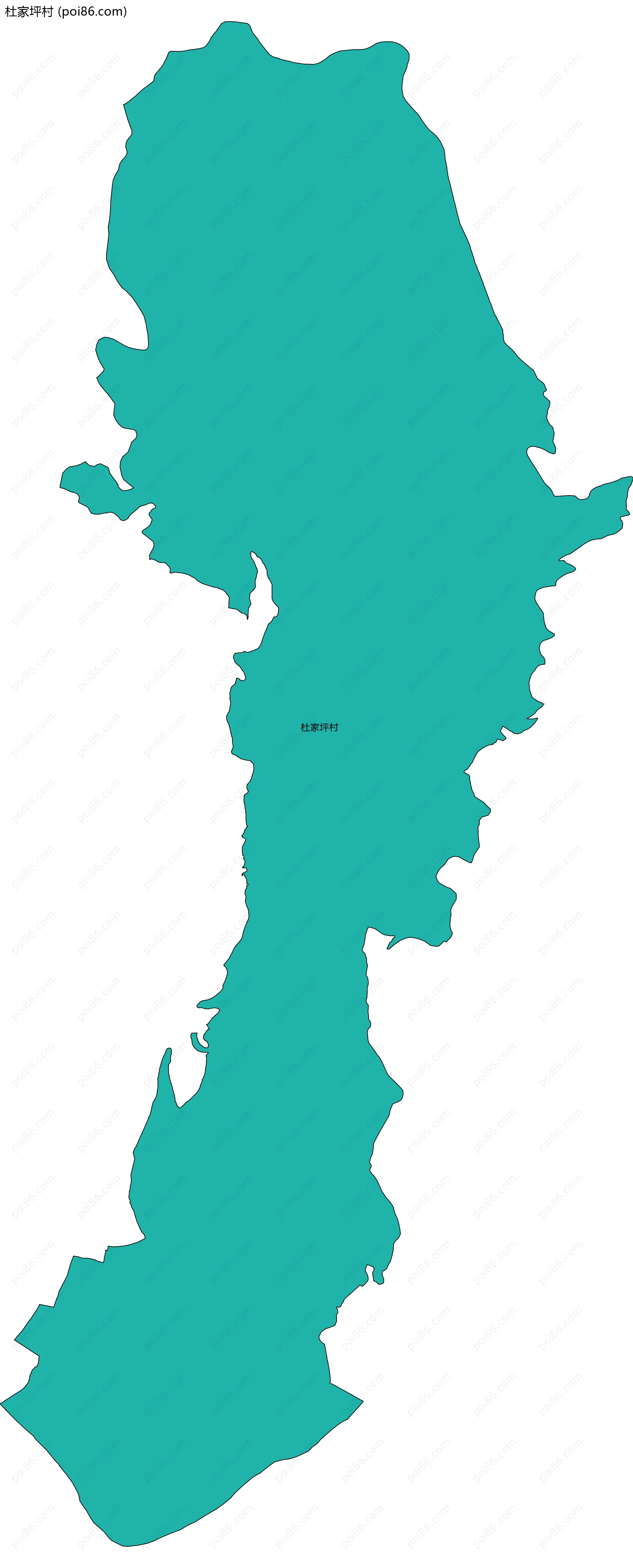 杜家坪村边界地图