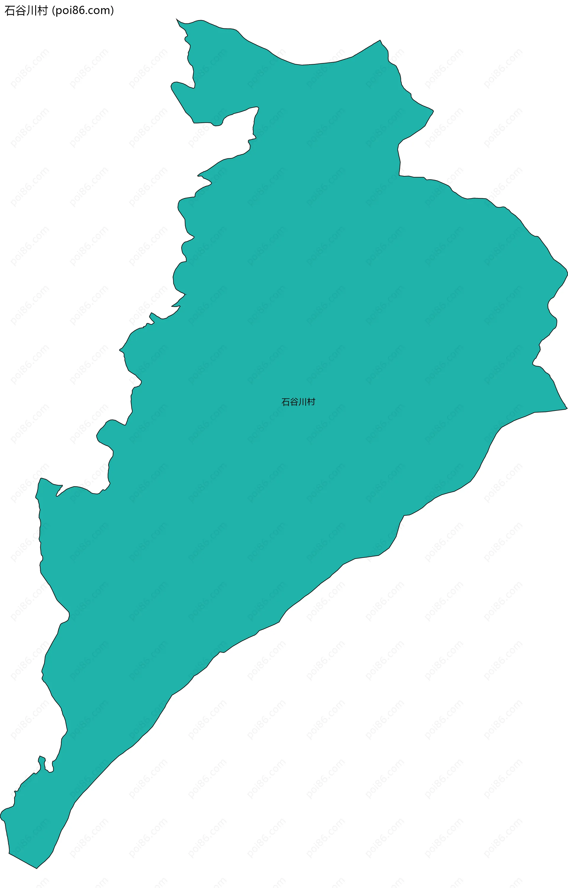 石谷川村边界地图