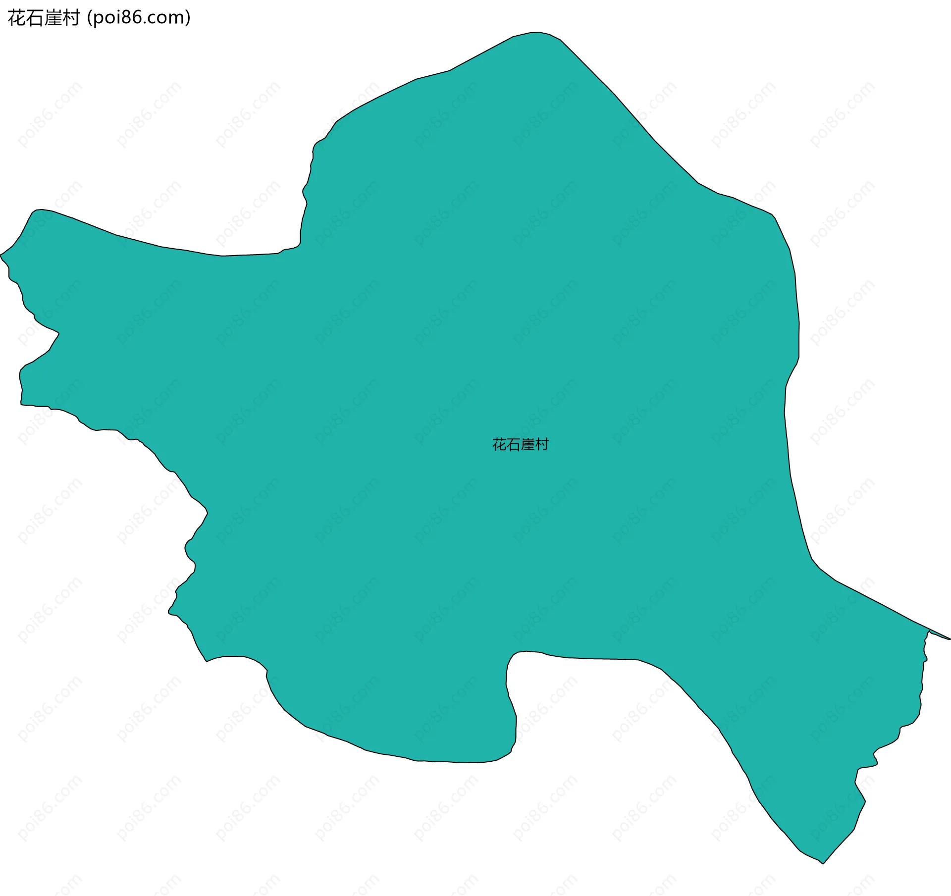 花石崖村边界地图