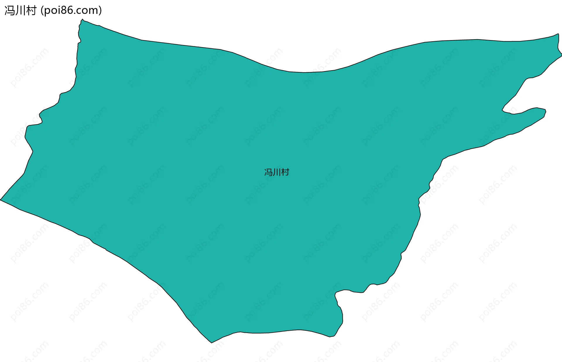 冯川村边界地图