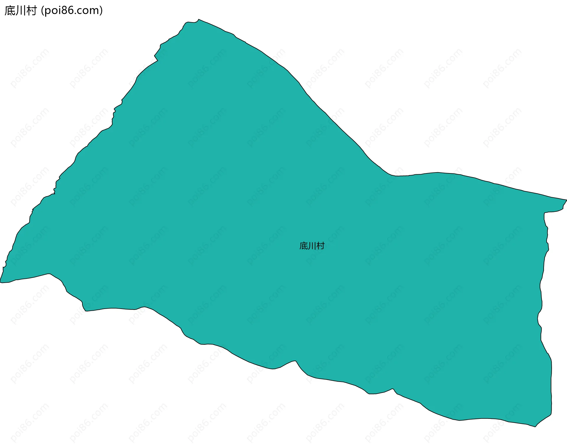 底川村边界地图