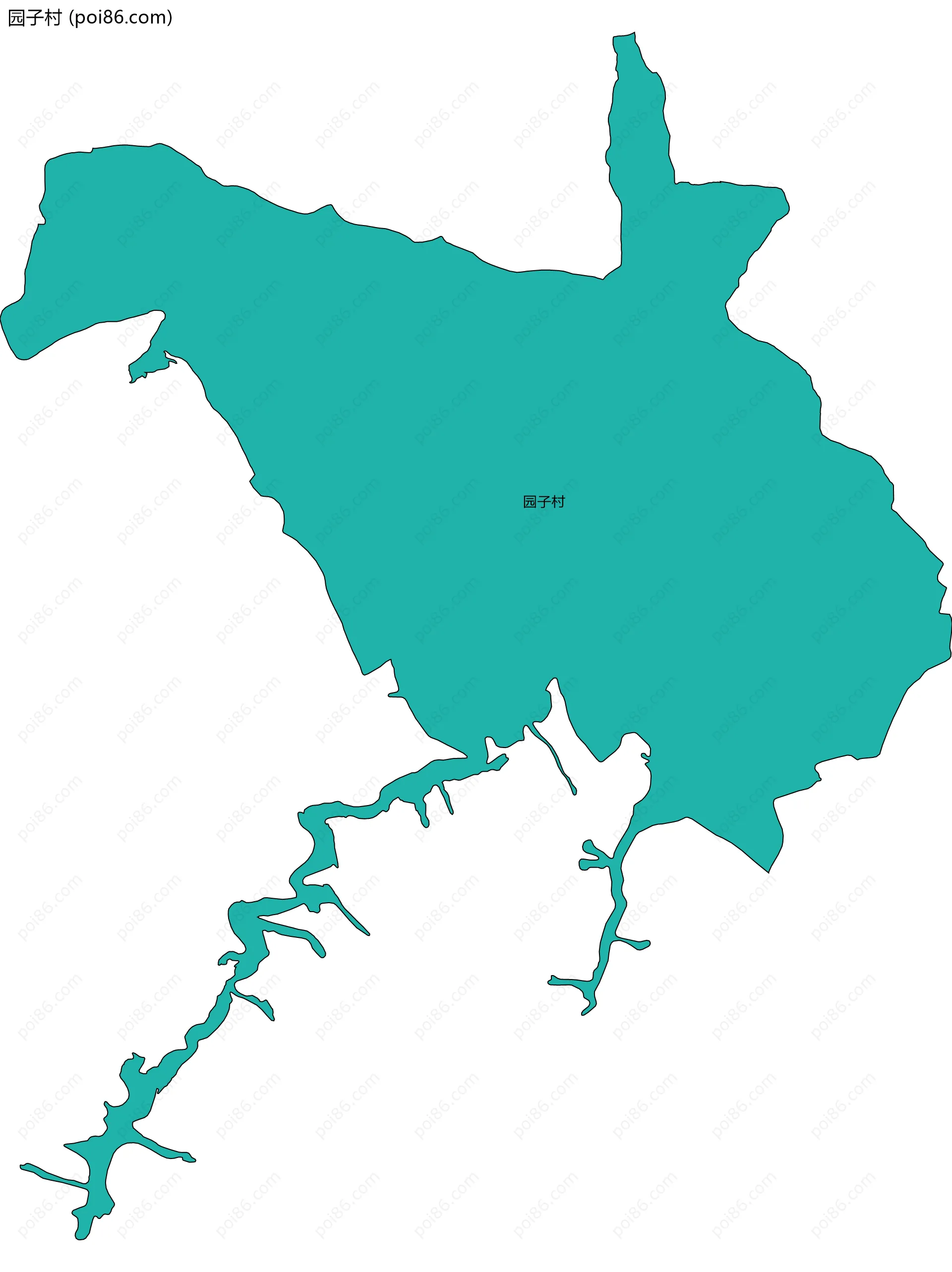 园子村边界地图