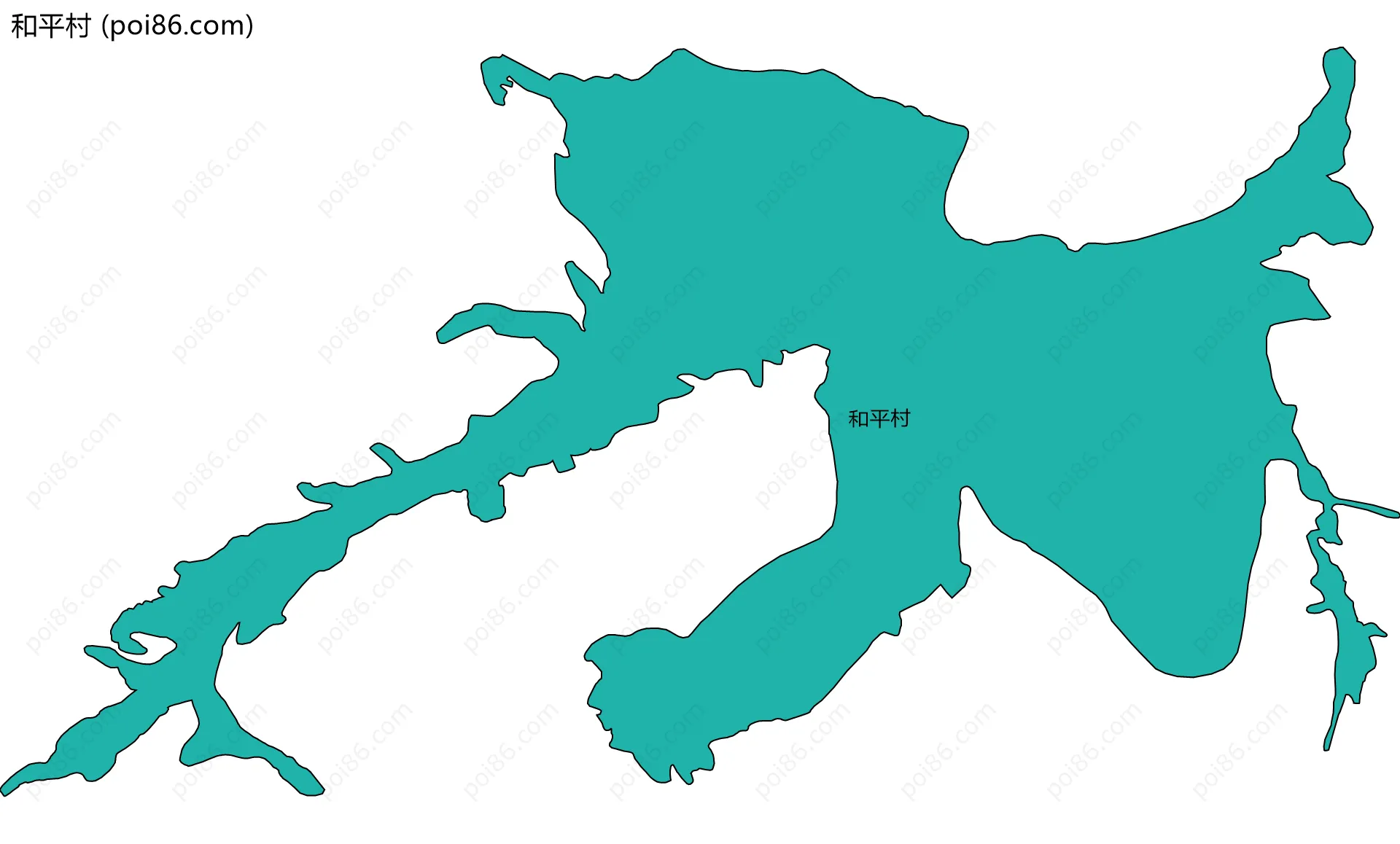 和平村边界地图